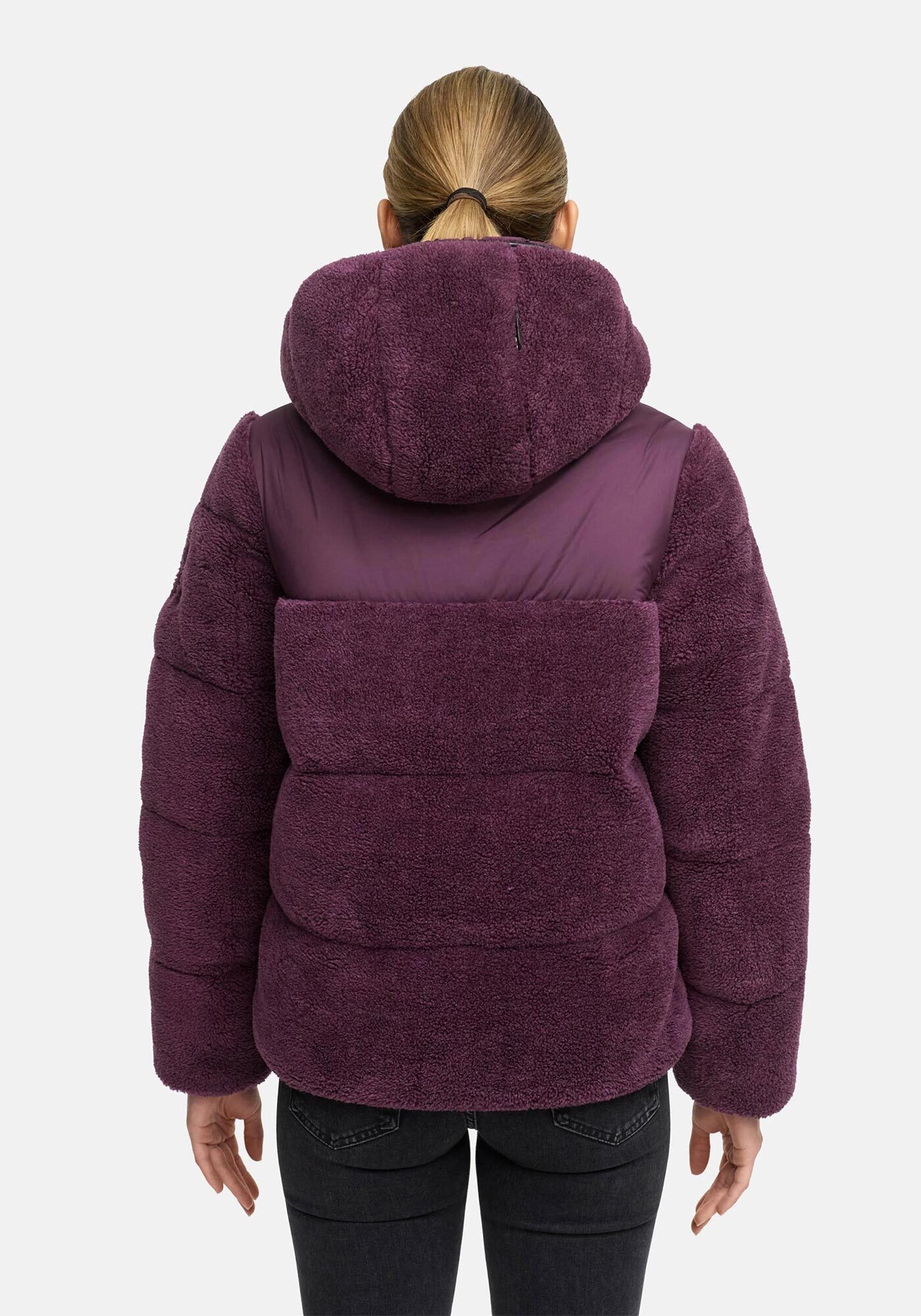Marikoo Winterjacke »Kaguraa«, warme Teddyfell Sherpa Jacke