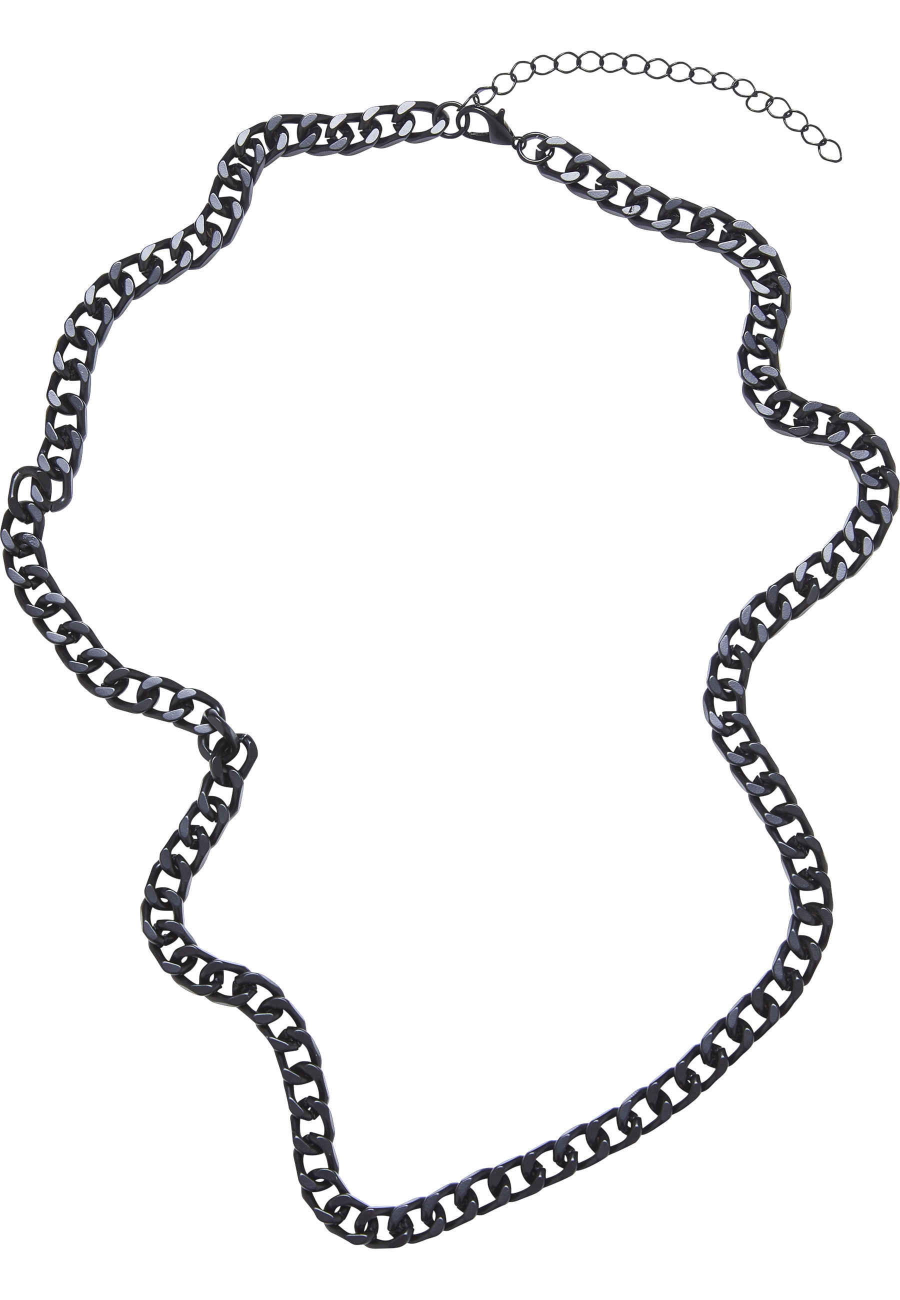 URBAN CLASSICS Damen Edelstahlkette "Urban Classics Unisex Long Basic Chain Necklace", onesize, Eisen, schwarz, Eisen, Halsketten