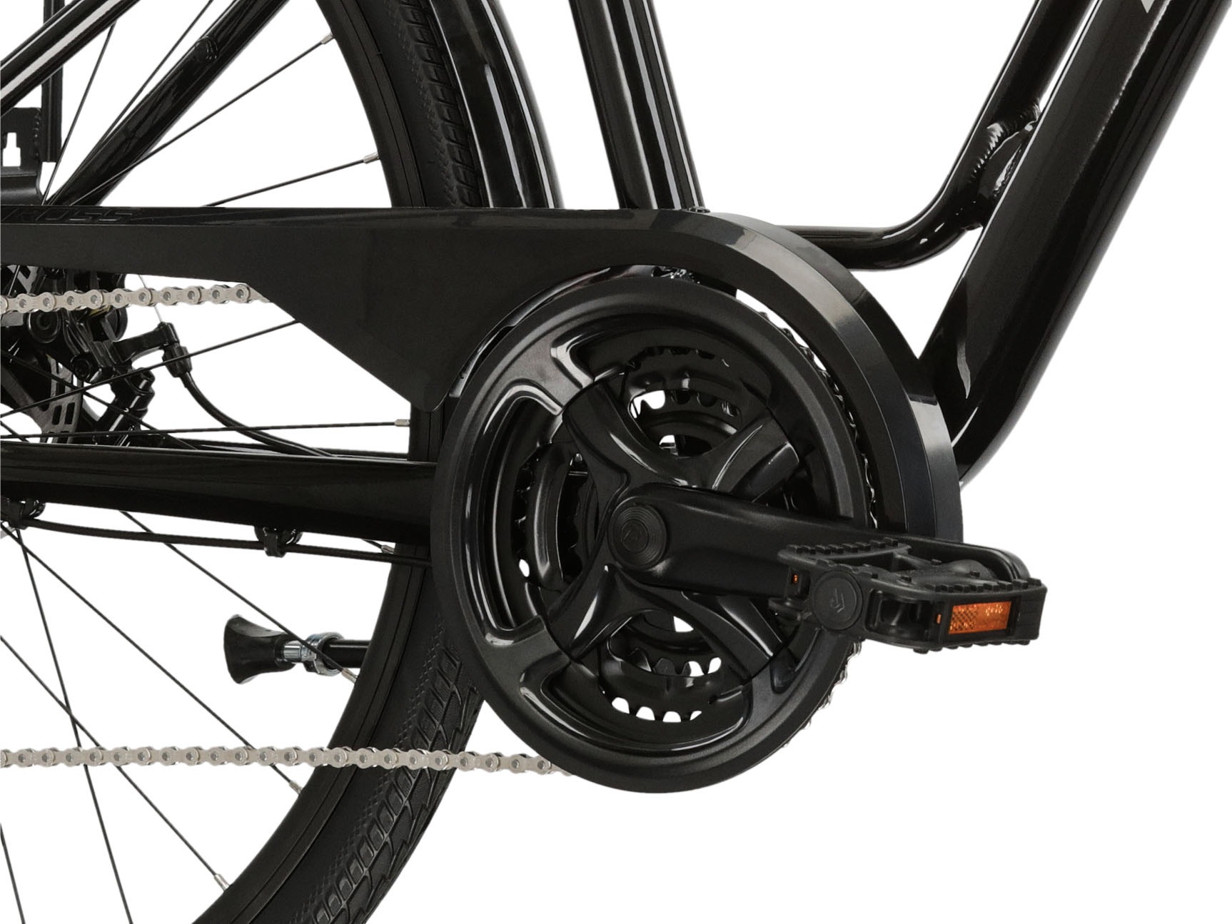 Kross Cityrad »KROSS Citybike Sentio 3.0 schwarz 24 Gänge«, 24 Gang, Shimano, ACERA M3020 Schaltwerk, Kettenschaltung