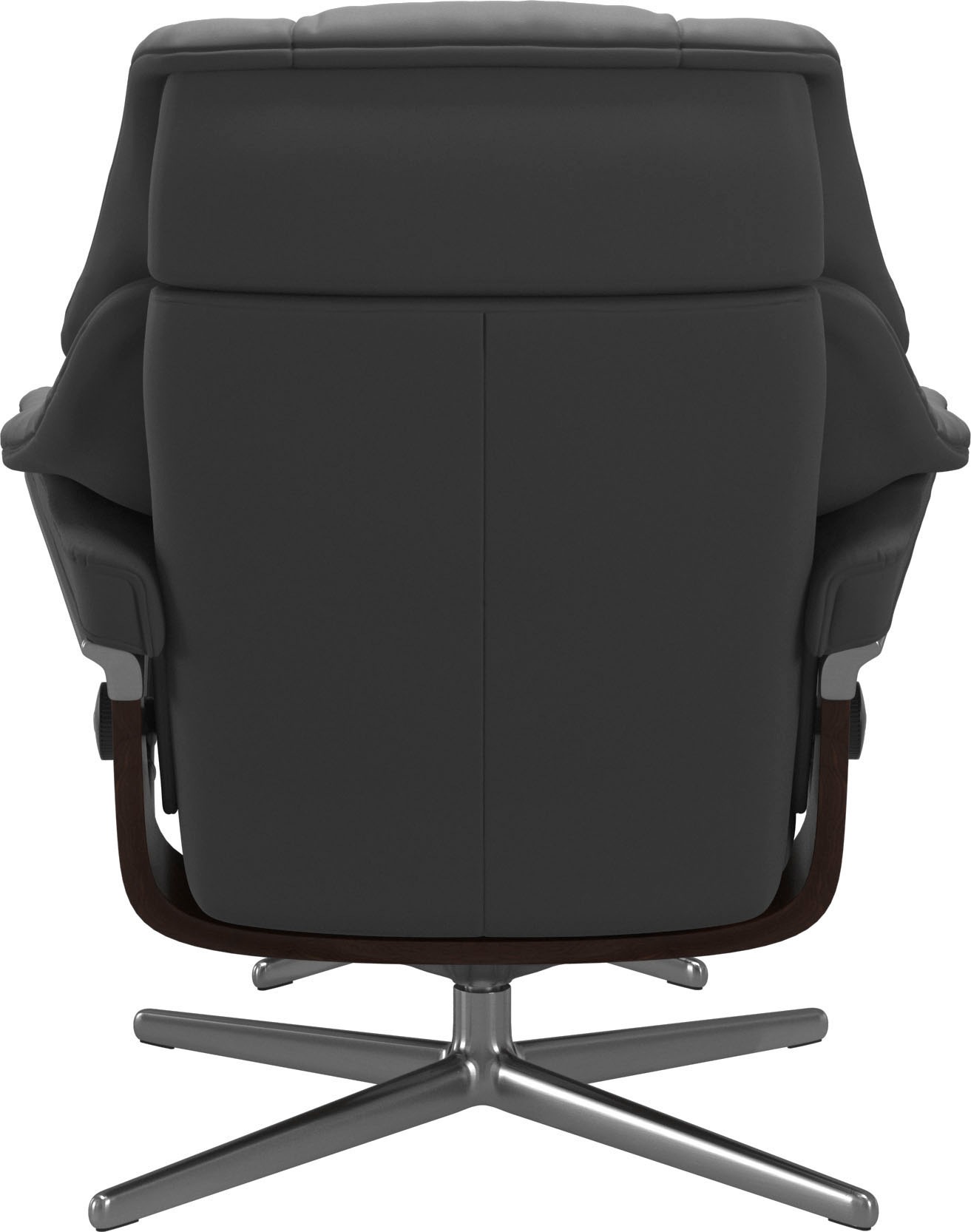 Thumbnail - Stressless Relaxsessel "Reno" Set, Relaxsessel mit Hocker, mit Hocker, mit Cross Base, Größe S, M & L, Holzakzent Braun