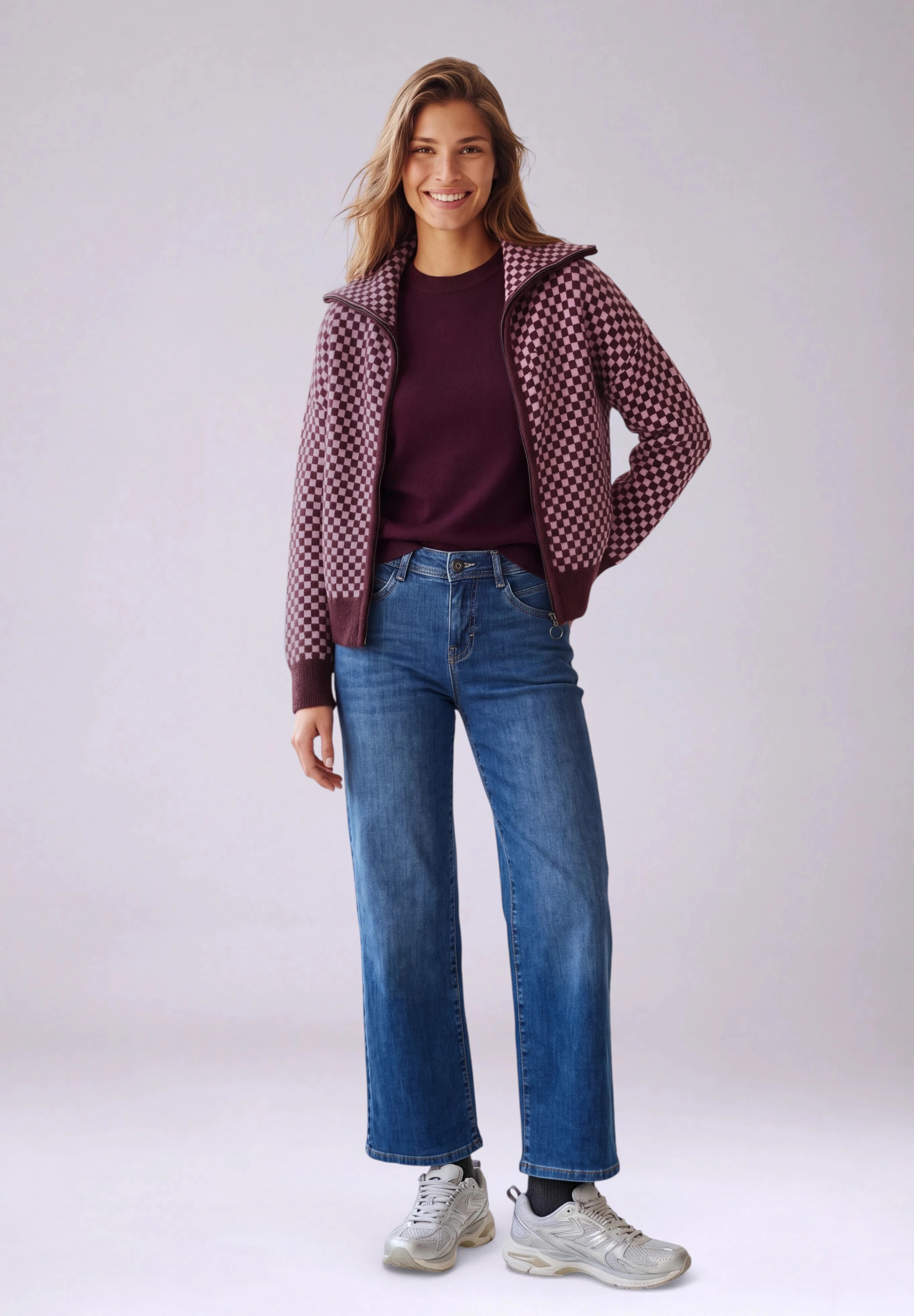 STREET ONE STUDIO Cardigan mit Karomuster