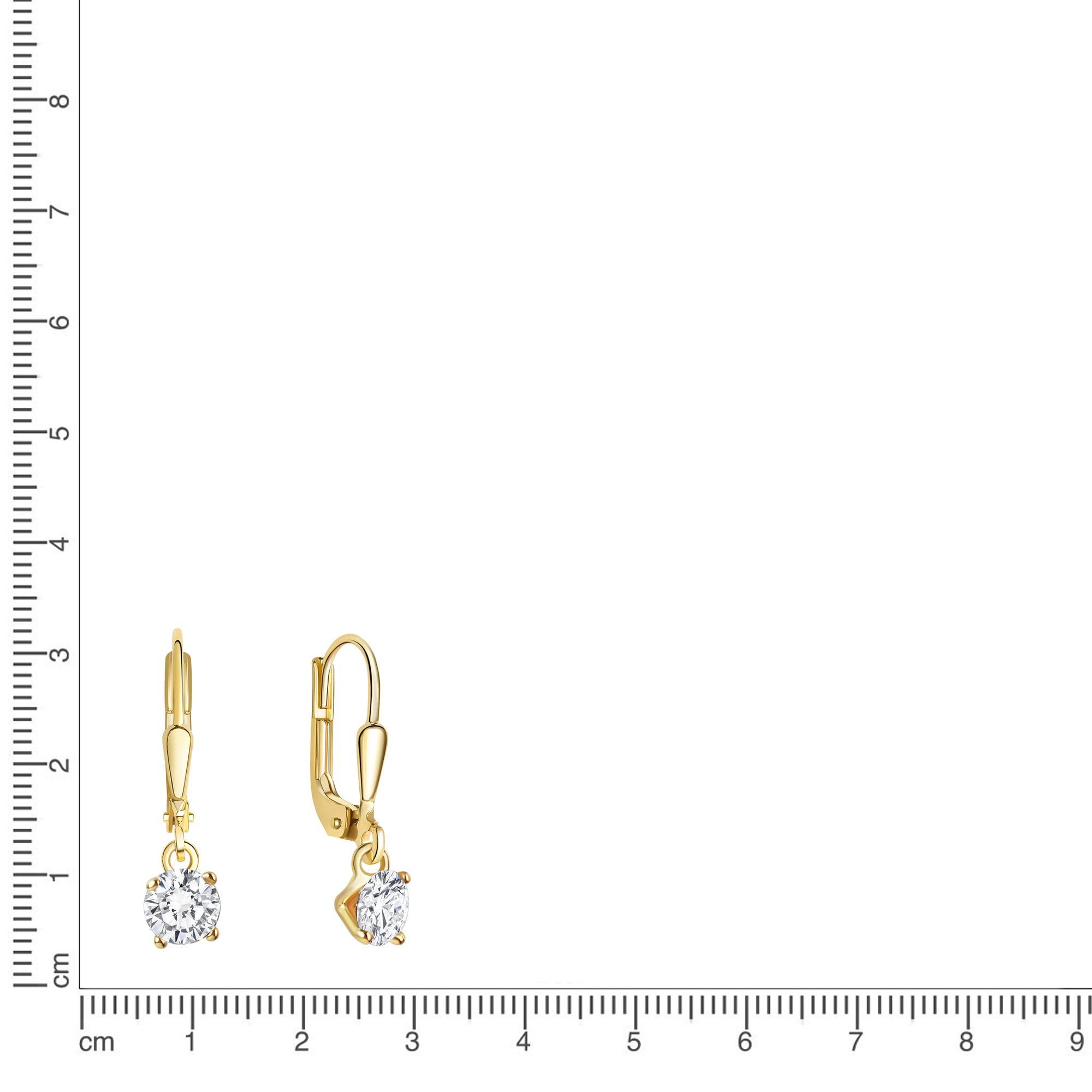 Vivance Paar Ohrhänger »333/- Gelbgold glanz Zirkonia«