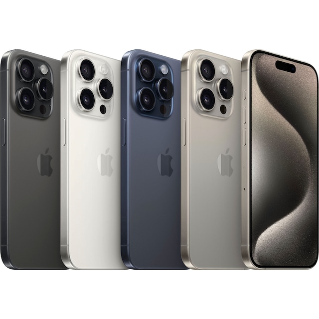 Apple Smartphone »iPhone 15 Pro 512GB«, white titanium, 15,5 cm/6,1 Zoll,  512 GB Speicherplatz, 48 MP Kamera | BAUR