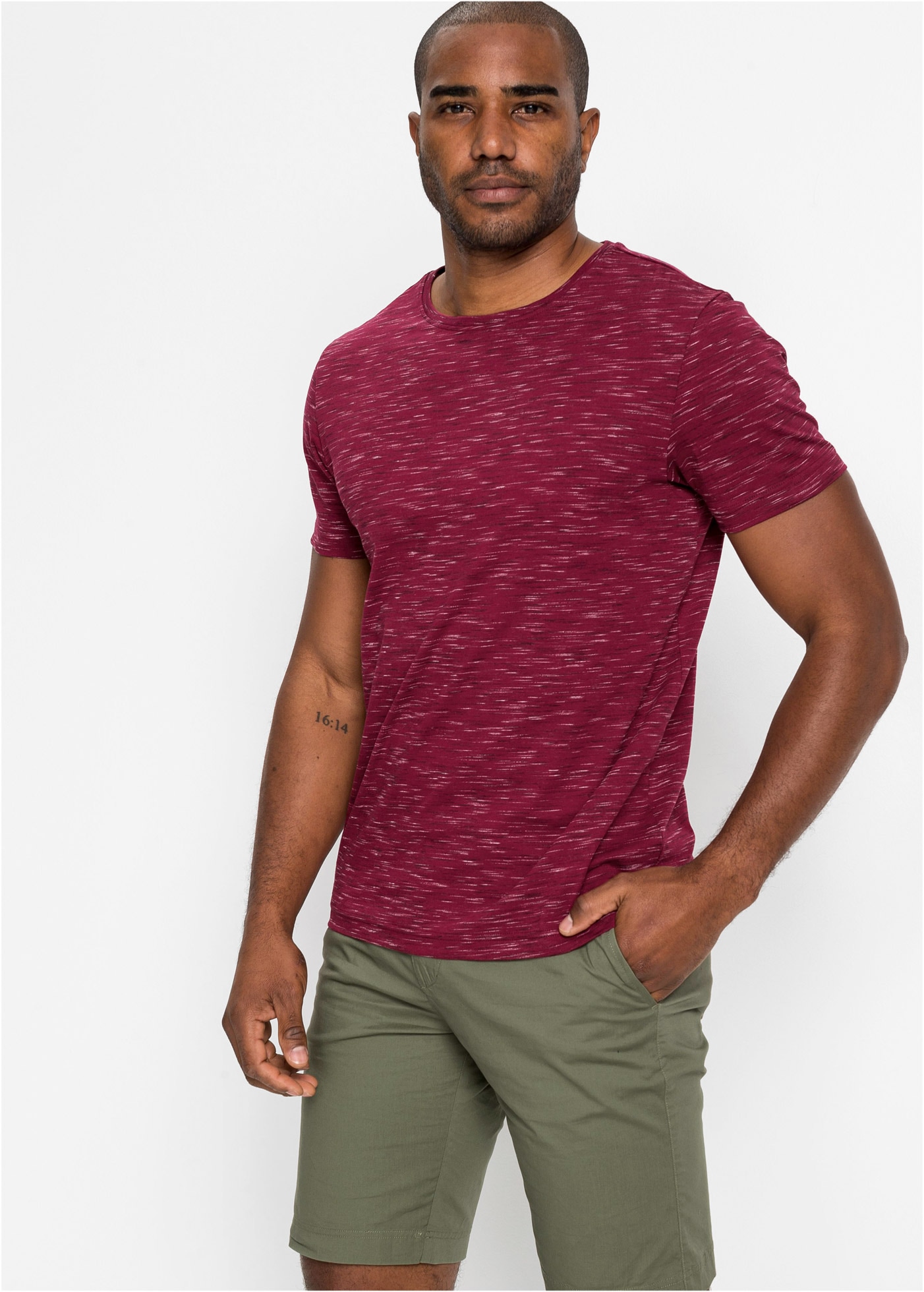 bonprix T-Shirt 1 lockere Passform, kurze Ärmel, mit Rundhalsausschnitt