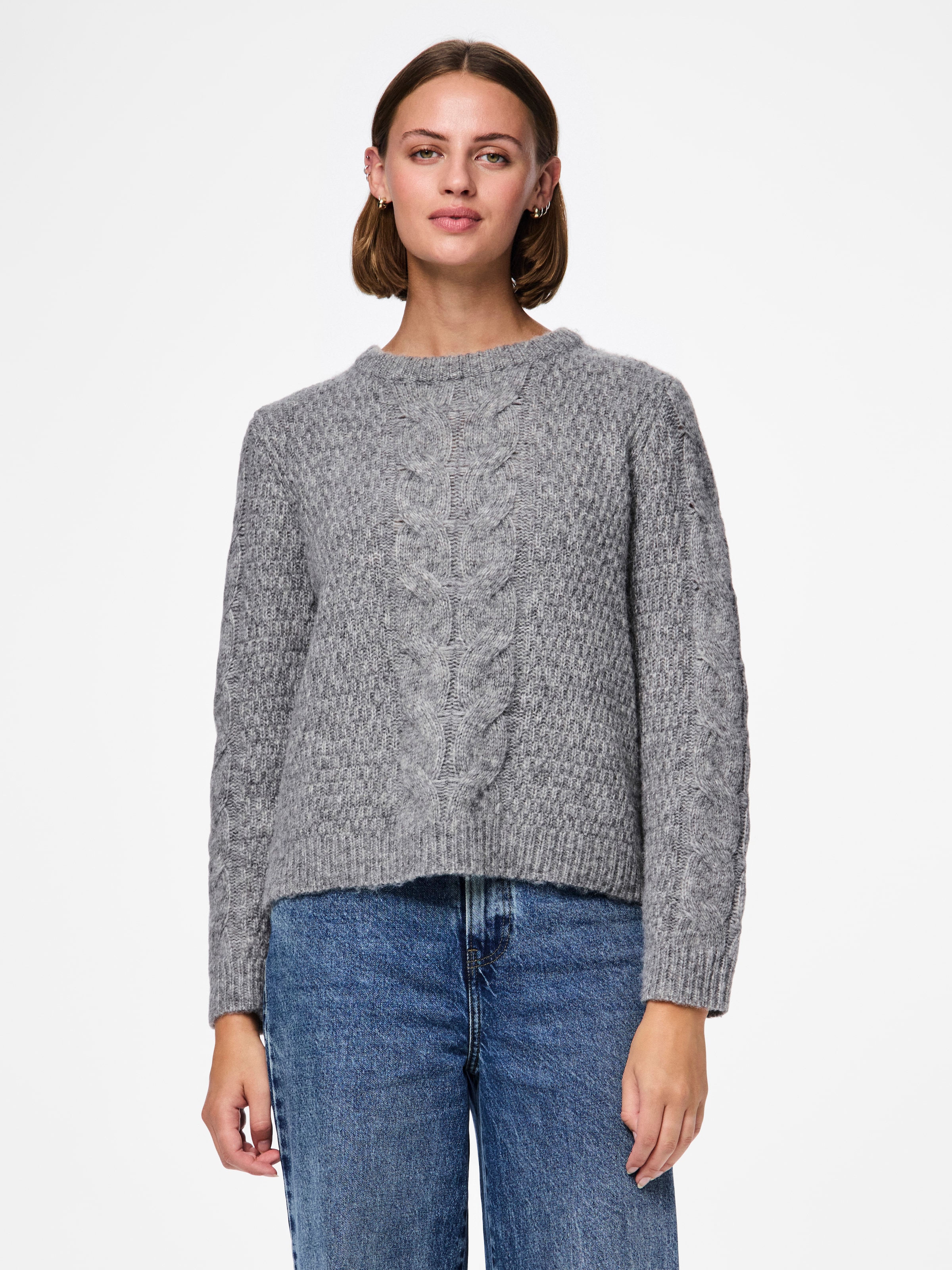 pieces Strickpullover "PCNINA LS O-NECK KNIT NOOS BC" günstig online kaufen