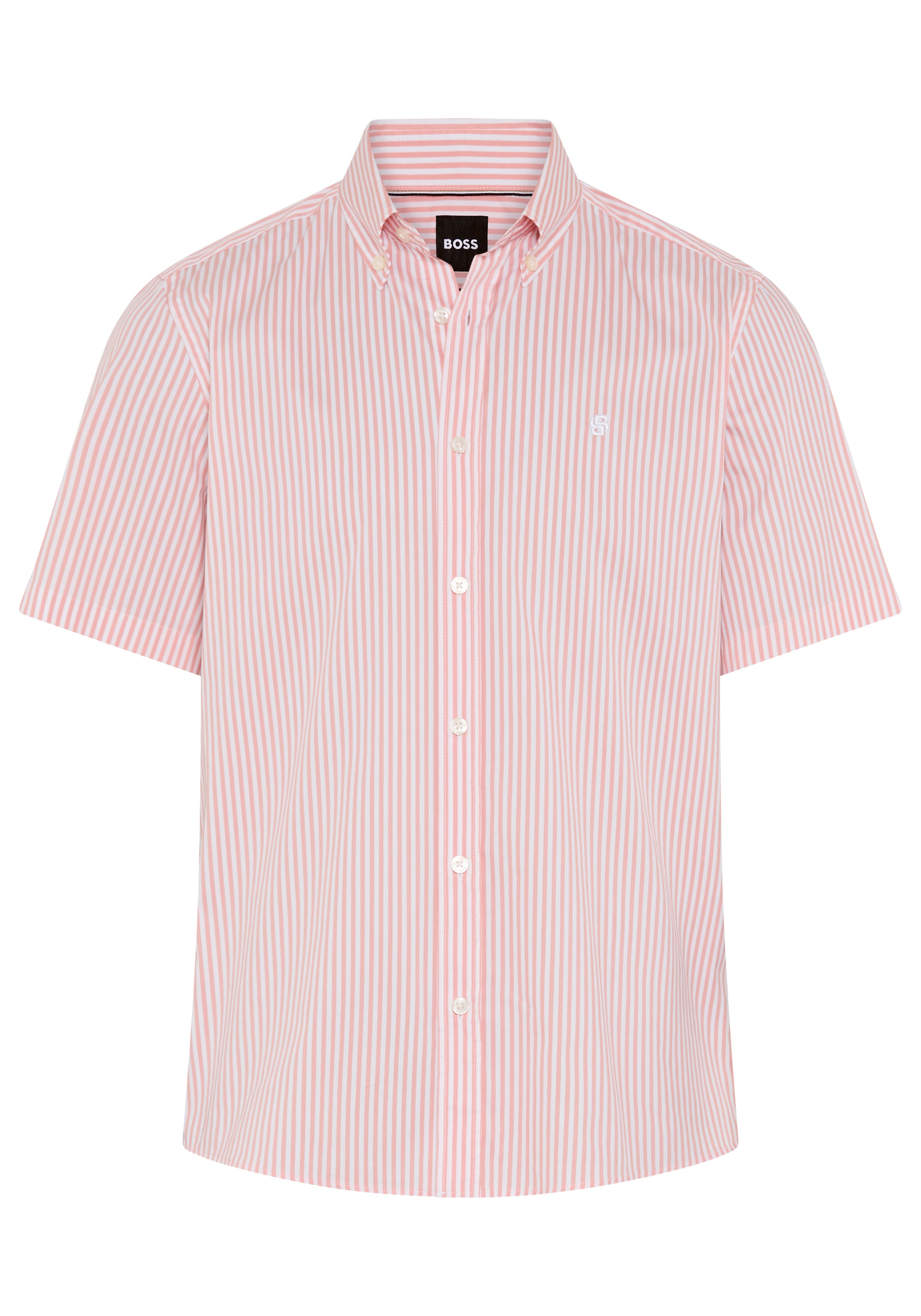 BOSS Kurzarmhemd Button-down-Kragen Regular Fit, Baumwollmix günstig online kaufen