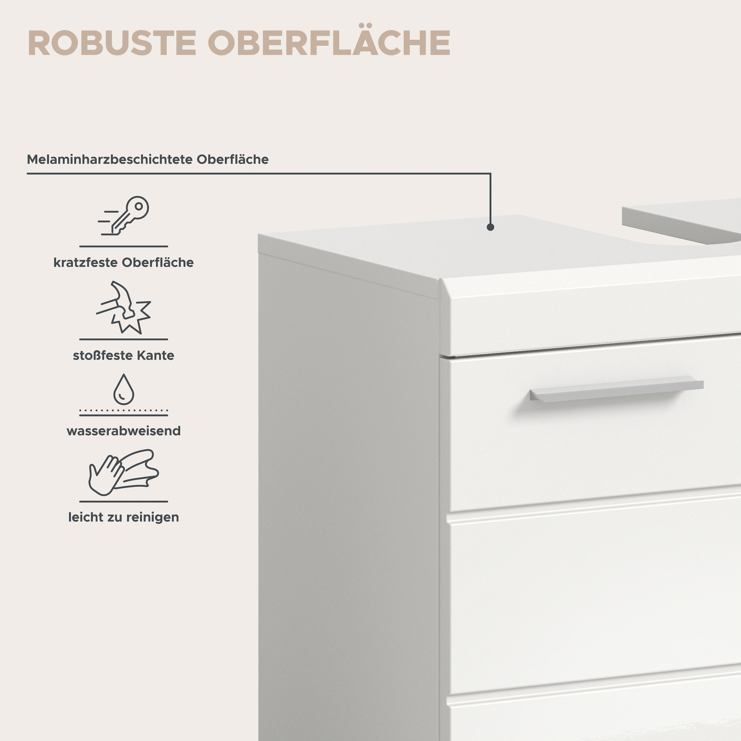 welltime Badmöbel-Set »Siena, 2 teilig, bestehend aus: Waschbeckenunterschrank, Spiegel« Set, TOPSELLER!, 2 Stk. tlg.