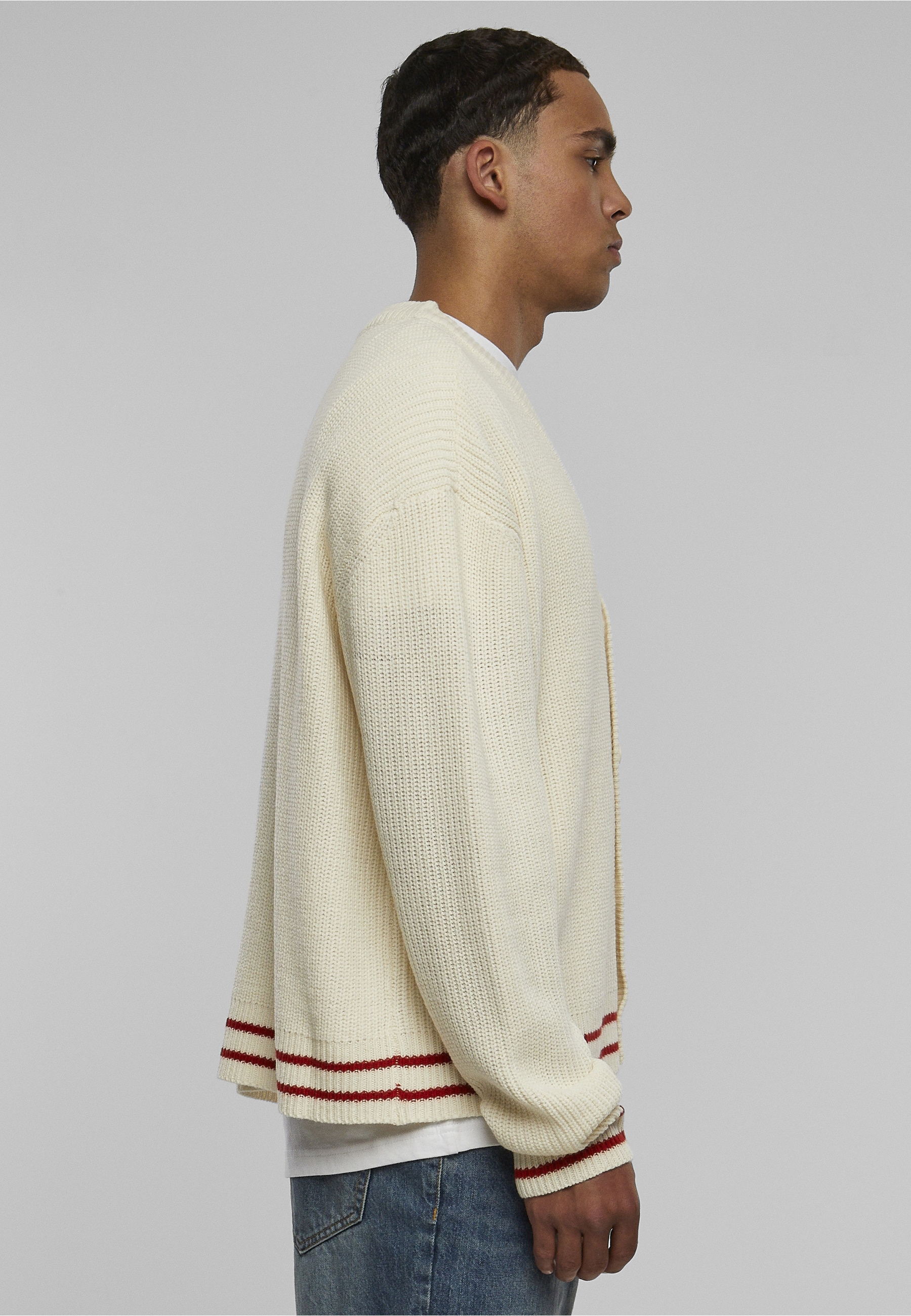 URBAN CLASSICS Strickjacke »Urban Classics Herren Sporty Boxy Cardigan« 1 Stk.