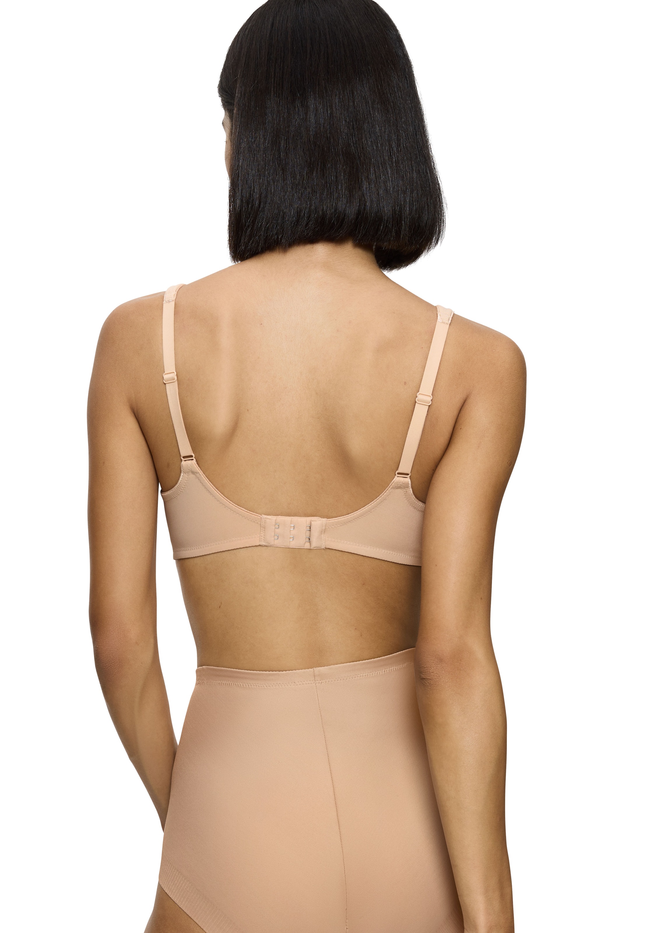 Bügelloser BH TRIUMPH "Modern Lace+Cotton", Damen, Gr. 75, Cup B, beige (neutral beige), Microtouch, Obermaterial: 50% Polyamid, 30% Baumwolle, 20% Elasthan, BHs, Spitzeneinsätze, starker Halt ohne Bügel, atmungsaktiv, leicht 5