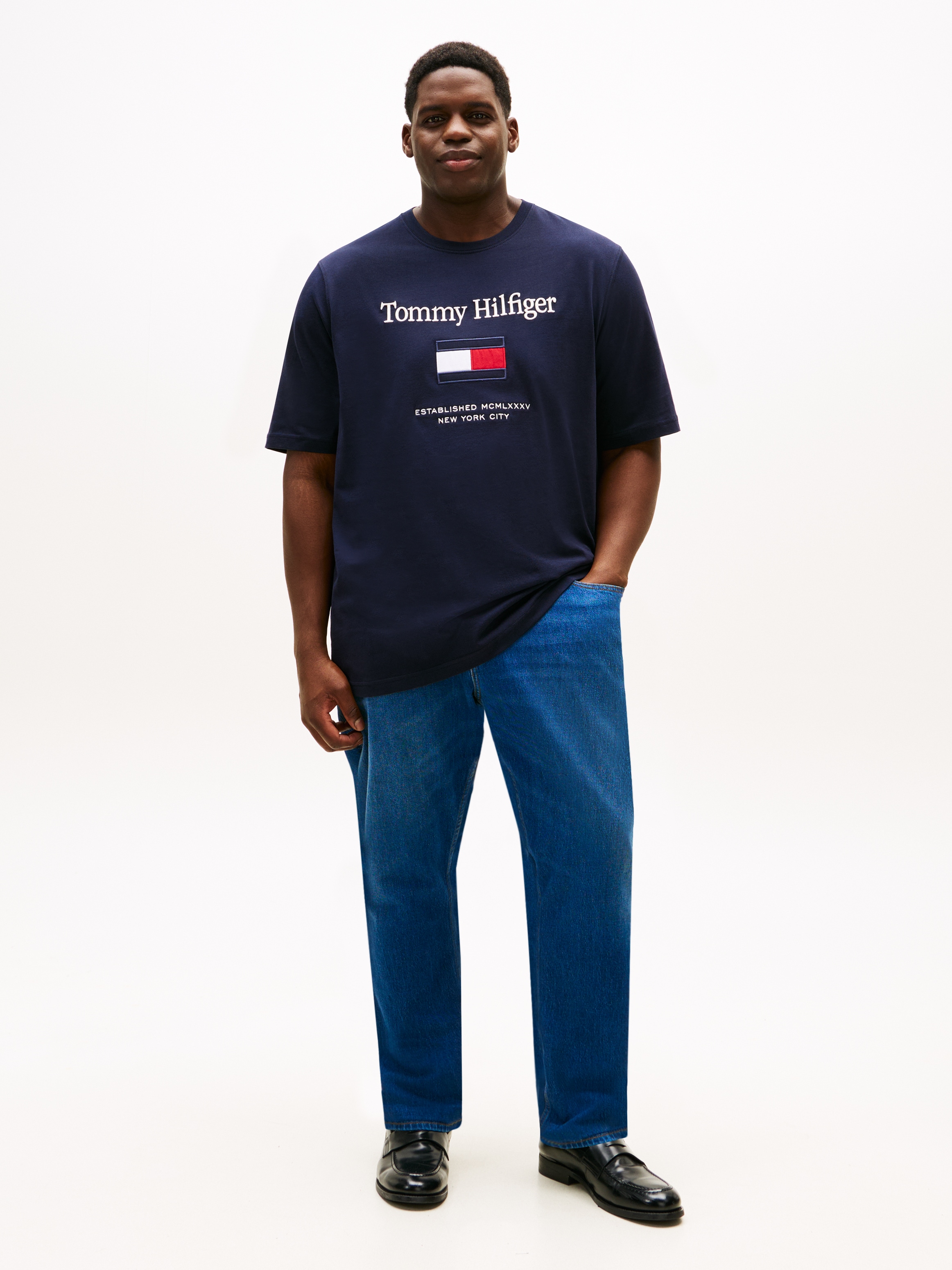 Tommy Hilfiger Big & Tall T-Shirt »BT-TOMMY EMBRO FLAG« Große Größen
