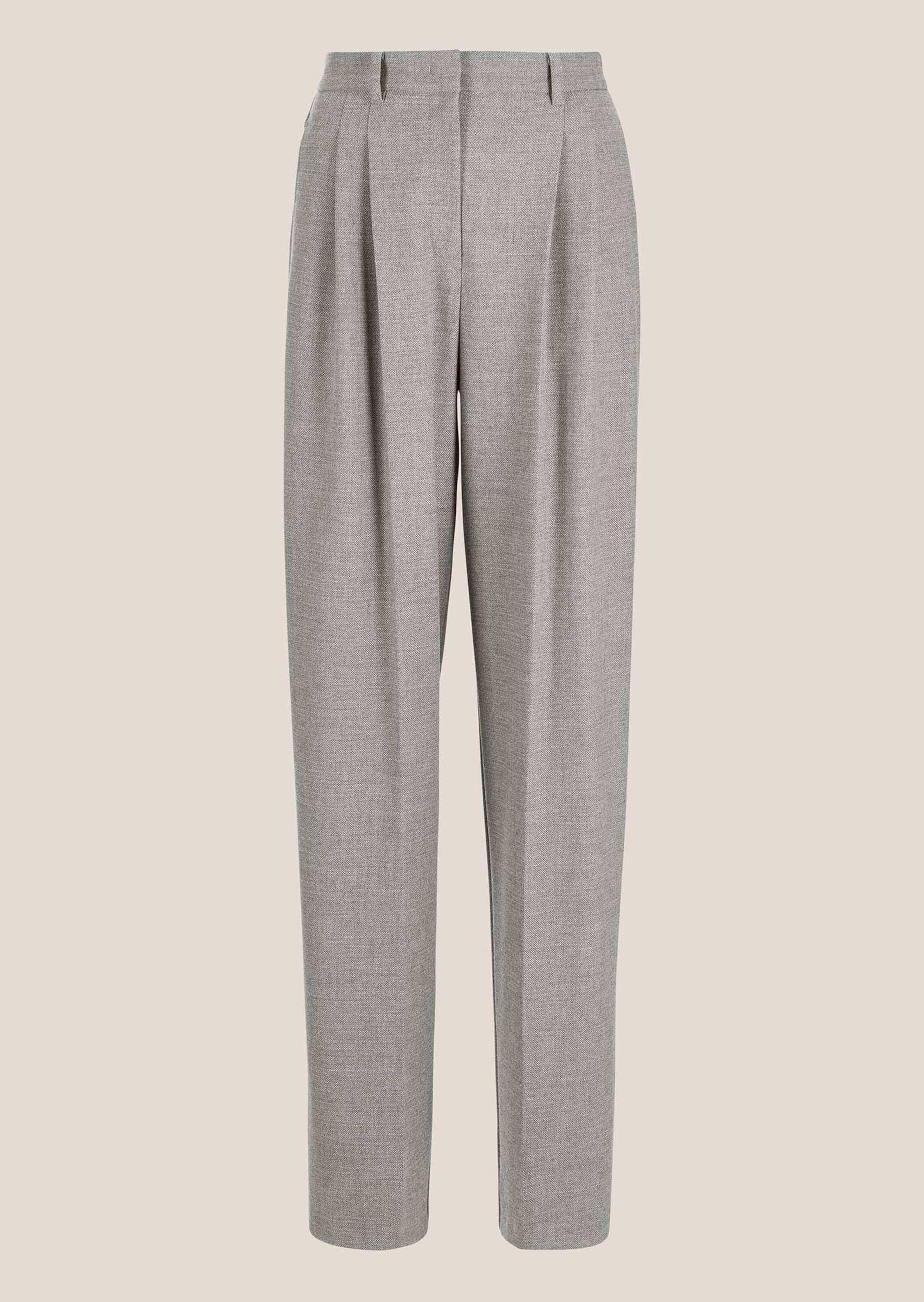 MADELEINE Bundfaltenhose "Palazzohose Weite Bundfaltenhose mit Formbund" Weite Bundfaltenhose mit Bügelfalte
