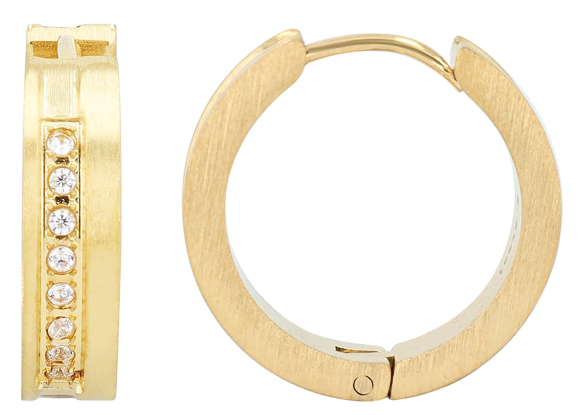 Adelia´s Klappcreolen "Damen Ohrringe – Klappcreole aus Edelstahl mit Stras günstig online kaufen