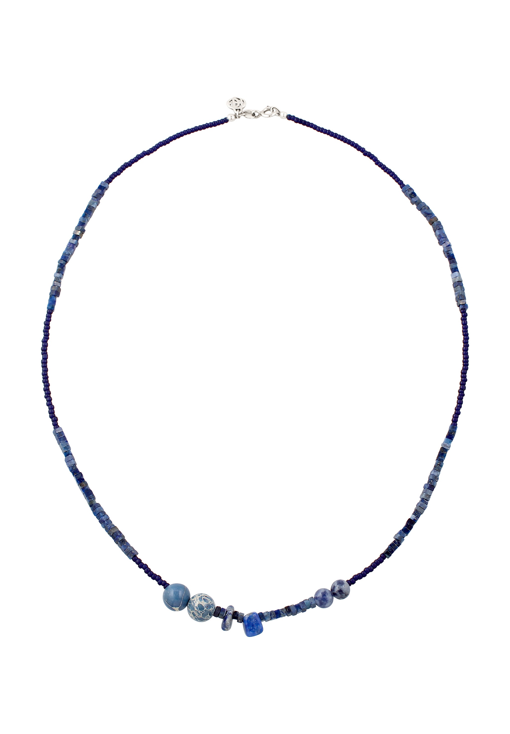HAZE & GLORY Silberkette »Halskette Lapis Lazuli Blau 925 Sterling Silber«