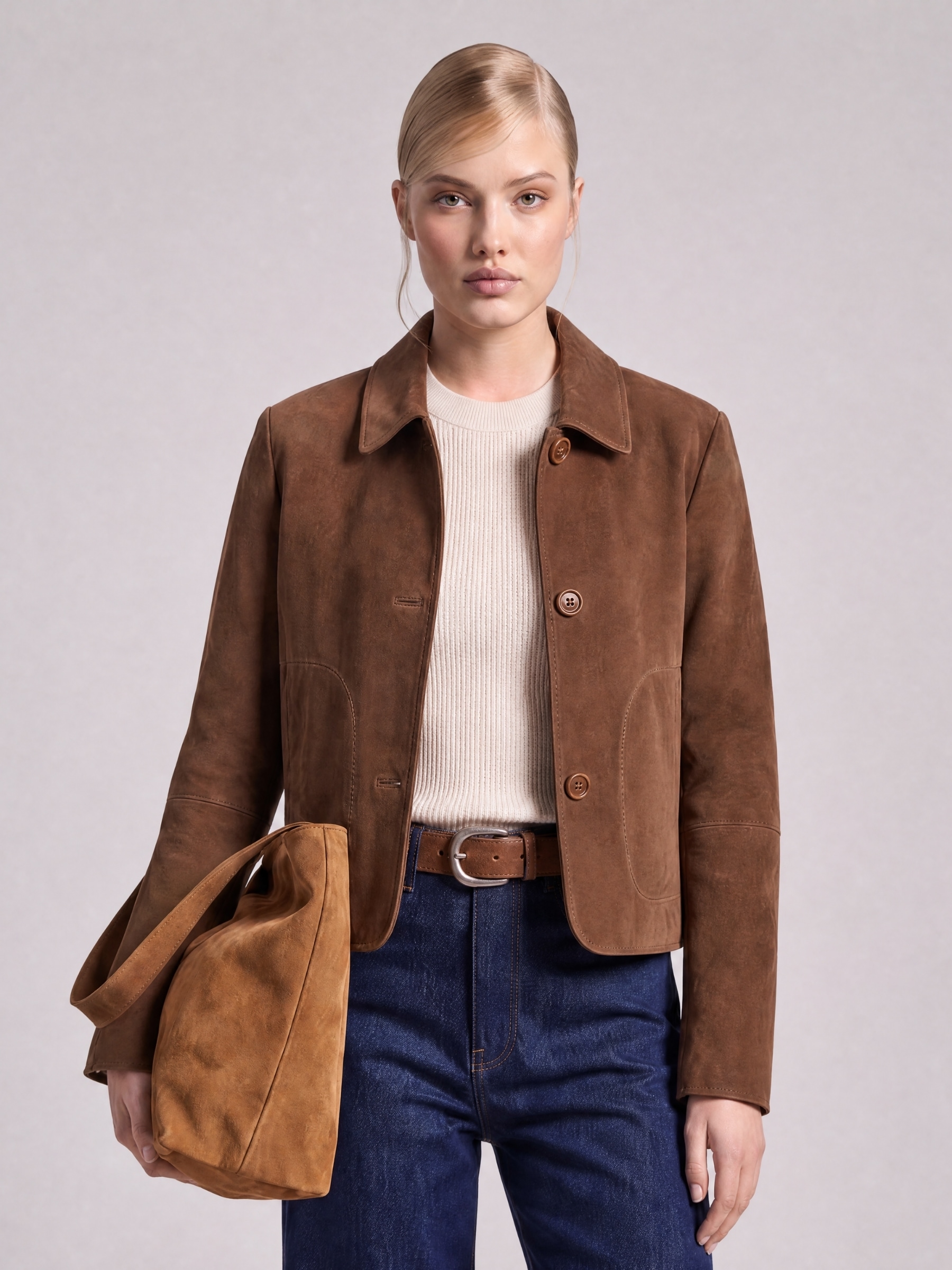 RICANO Bolerojacke »Lederjacke Jeena« Handgefertigt aus echtem Leder