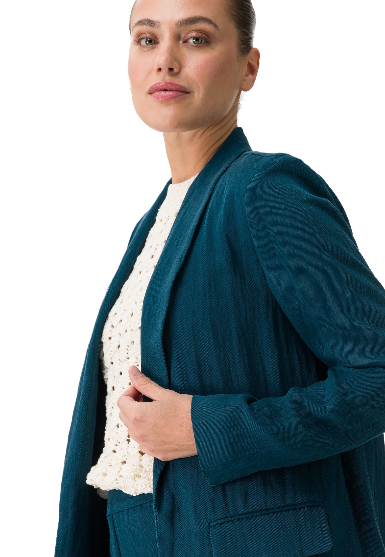 Zero Jackenblazer »zero Blazer mit Schalkragen aus Lyocell-Mix«, Plain/ohne Details