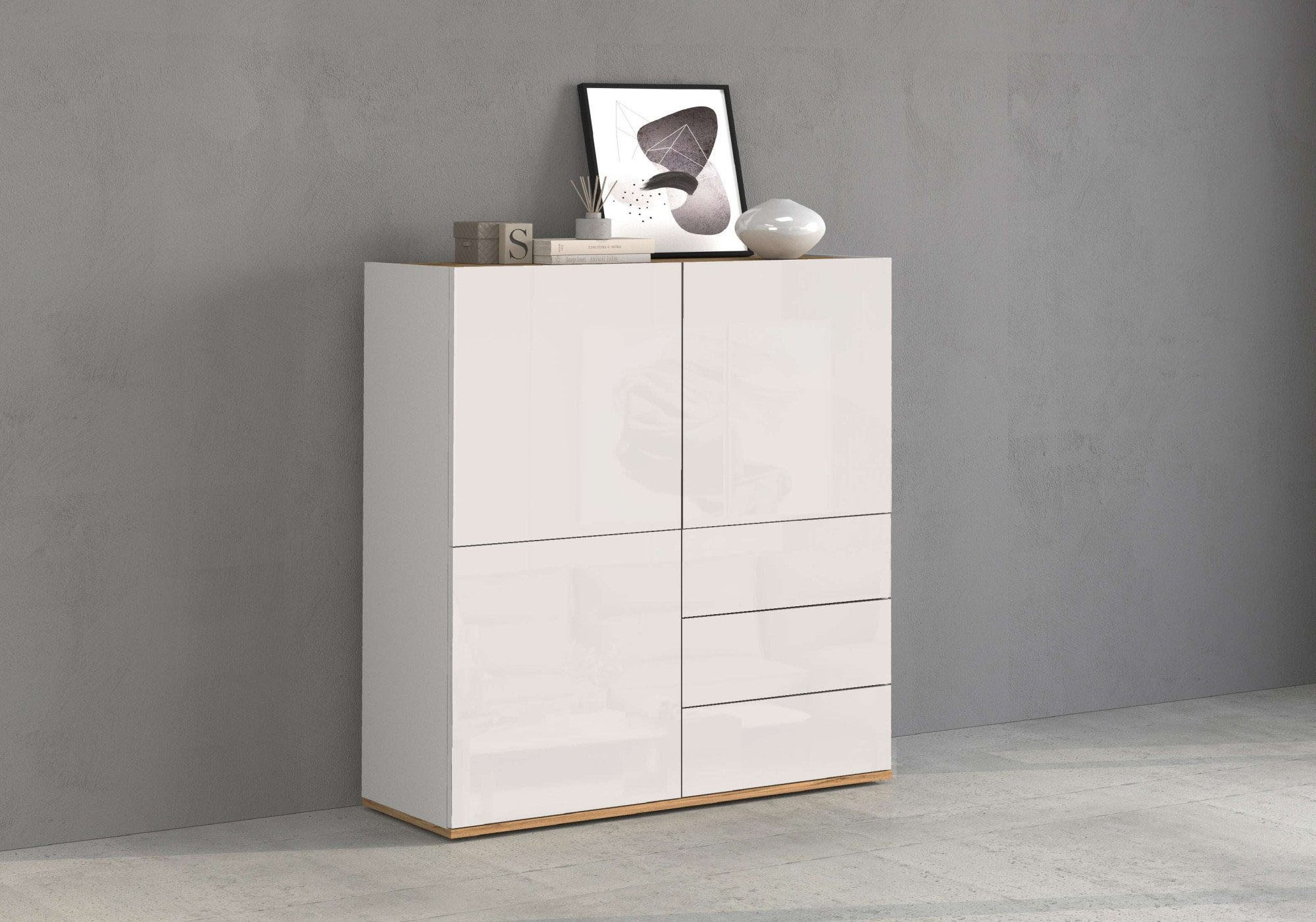 INOSIGN Highboard "GARDA Highboard, Kommode, Schrank, Grifflos mit Push to günstig online kaufen