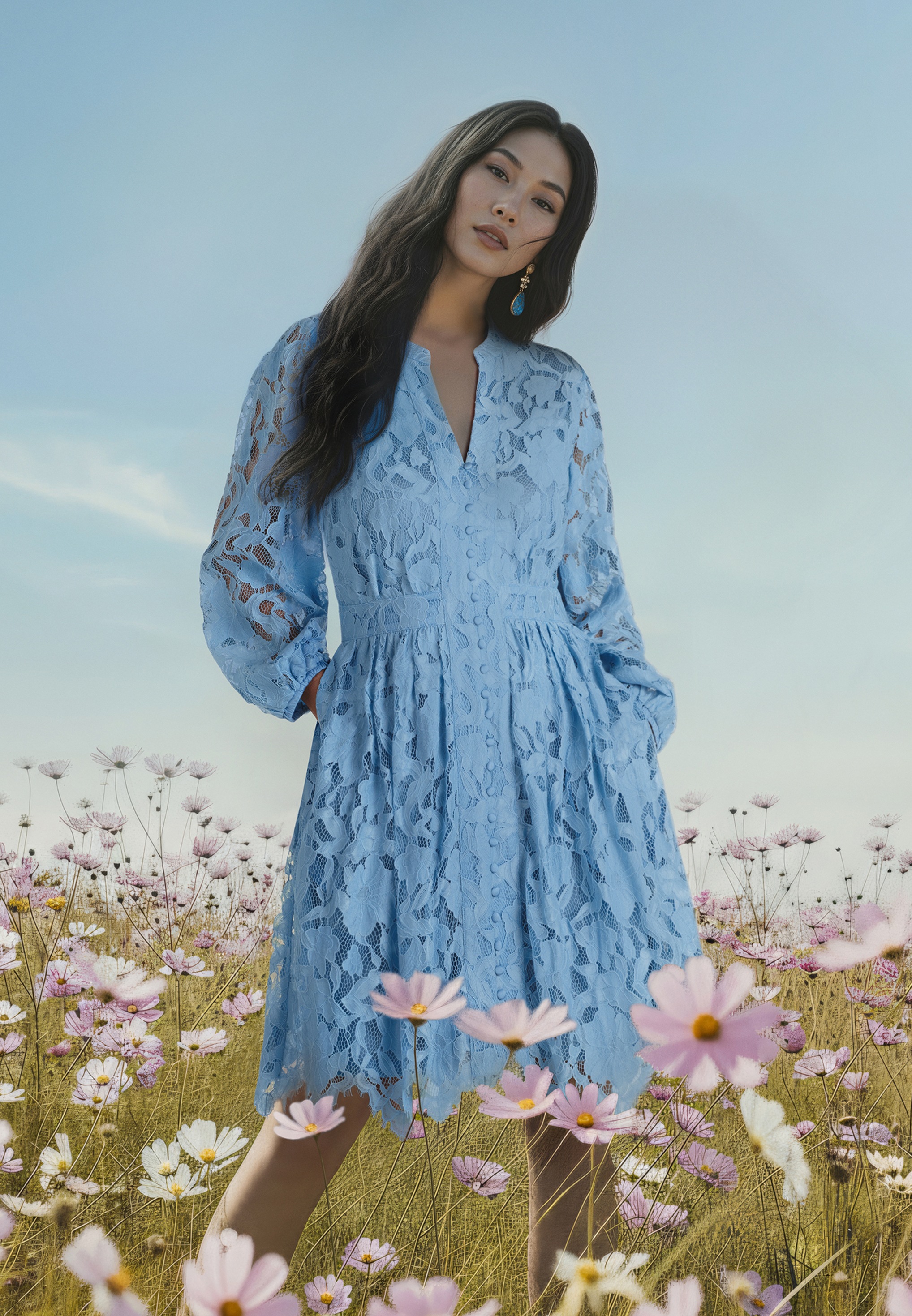 Vera Mont Spitzenkleid »Damen mit Spitze« Nahttasche