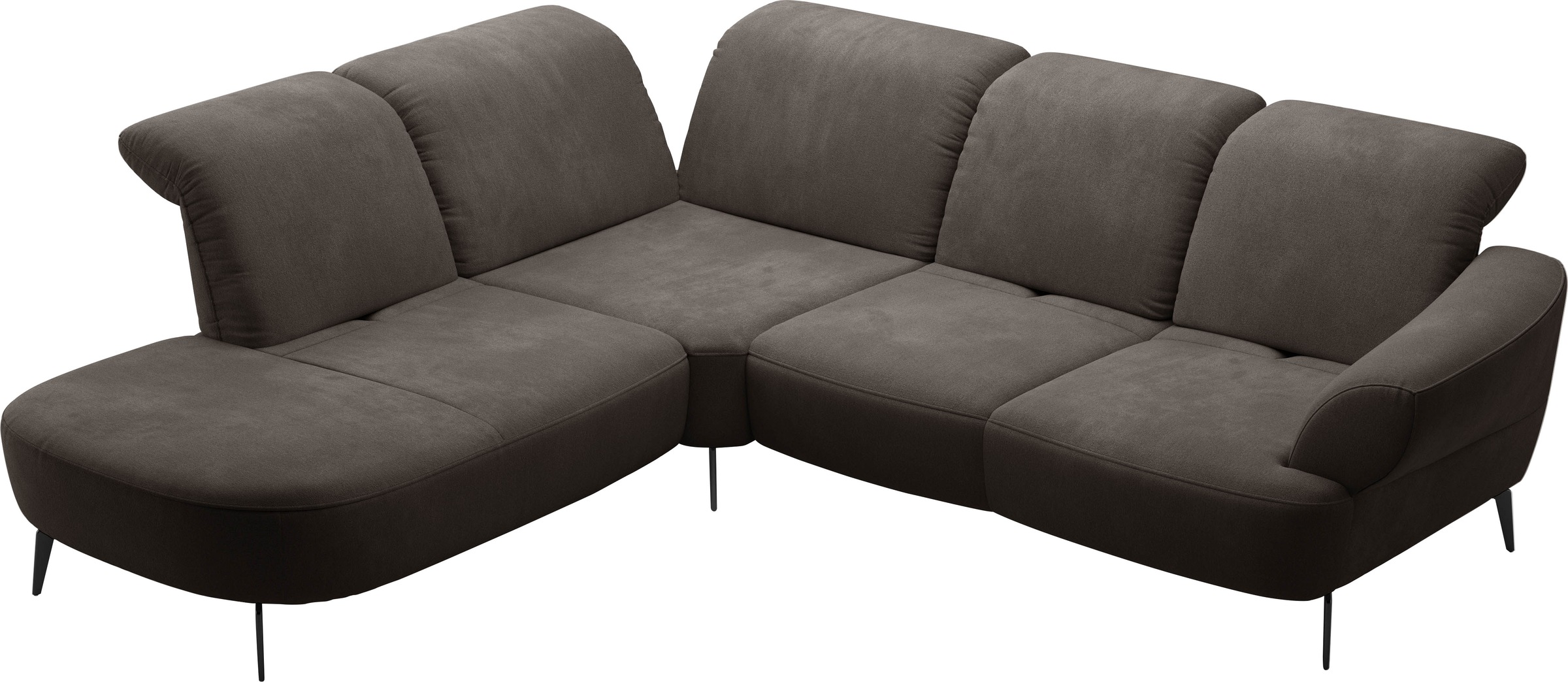 sit&more Ecksofa »Dance, L-Form, inkl. Sitztiefenverstellung«, inkl. Click&Seat, optional mit Kopfteilverstellung
