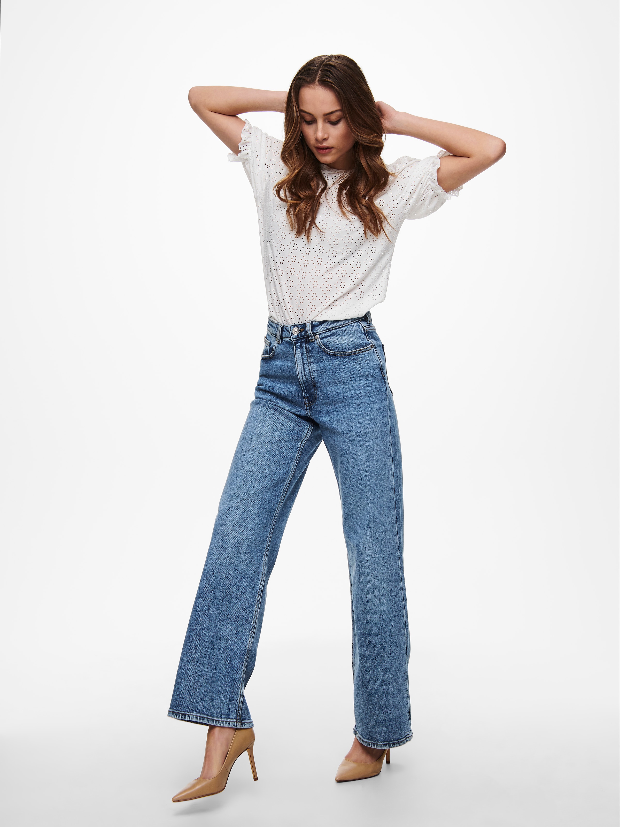 ONLY High-waist-Jeans »ONLJUICY HW WIDE LEG«