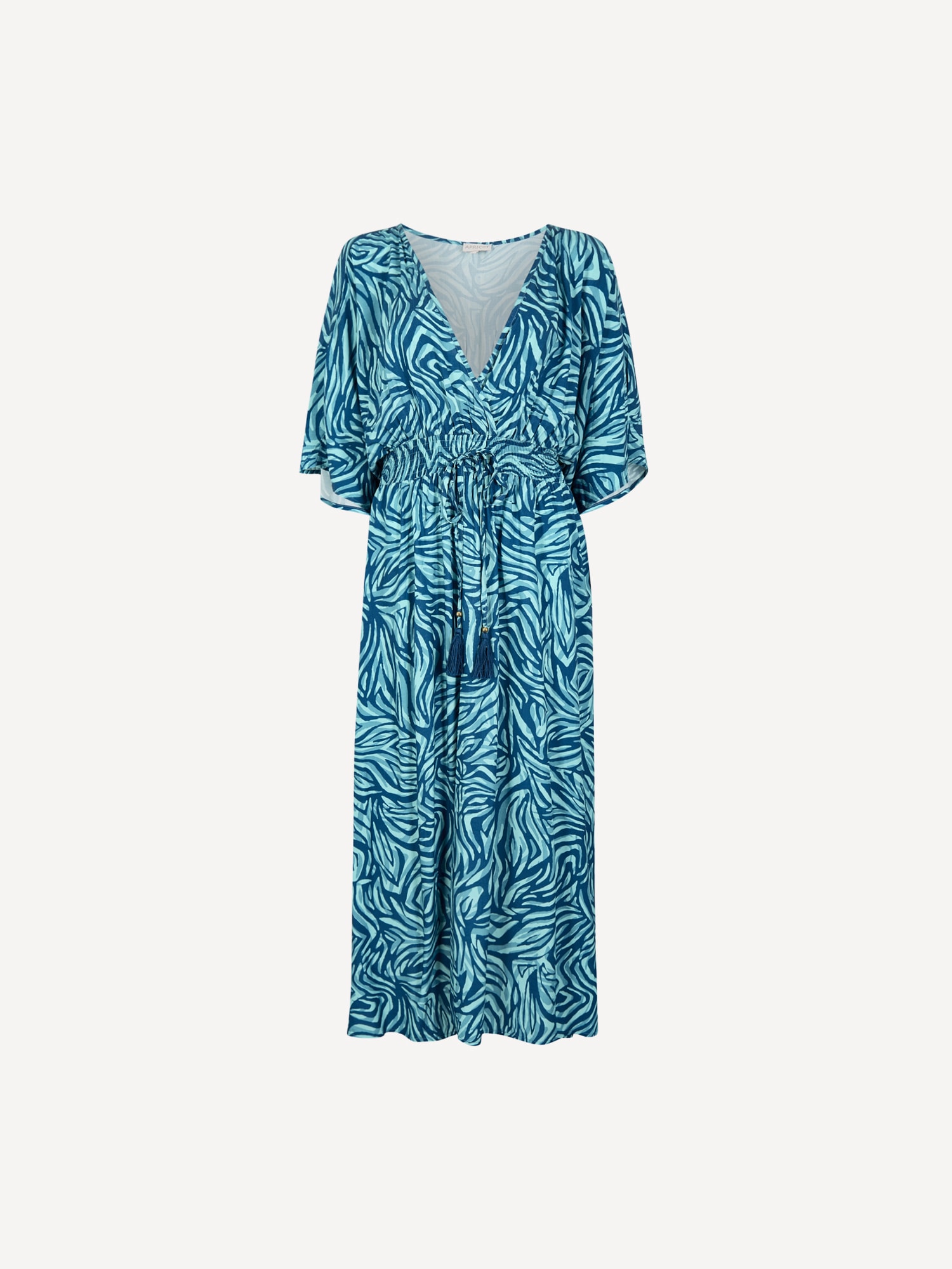 Apricot Midikleid »Midikleid« mit Kordel, 2 Stk. tlg. mit Zebra-Print und Kimono-Ärmeln