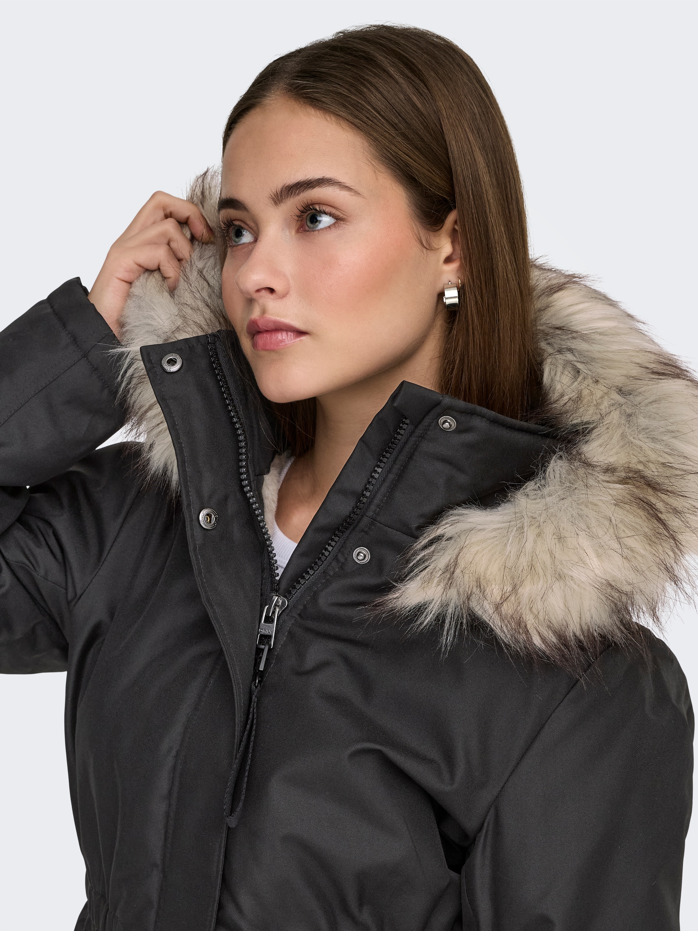 ONLY Parka »ONLMATHILDA WINTER FUR PARKA OTW« mit Kapuze
