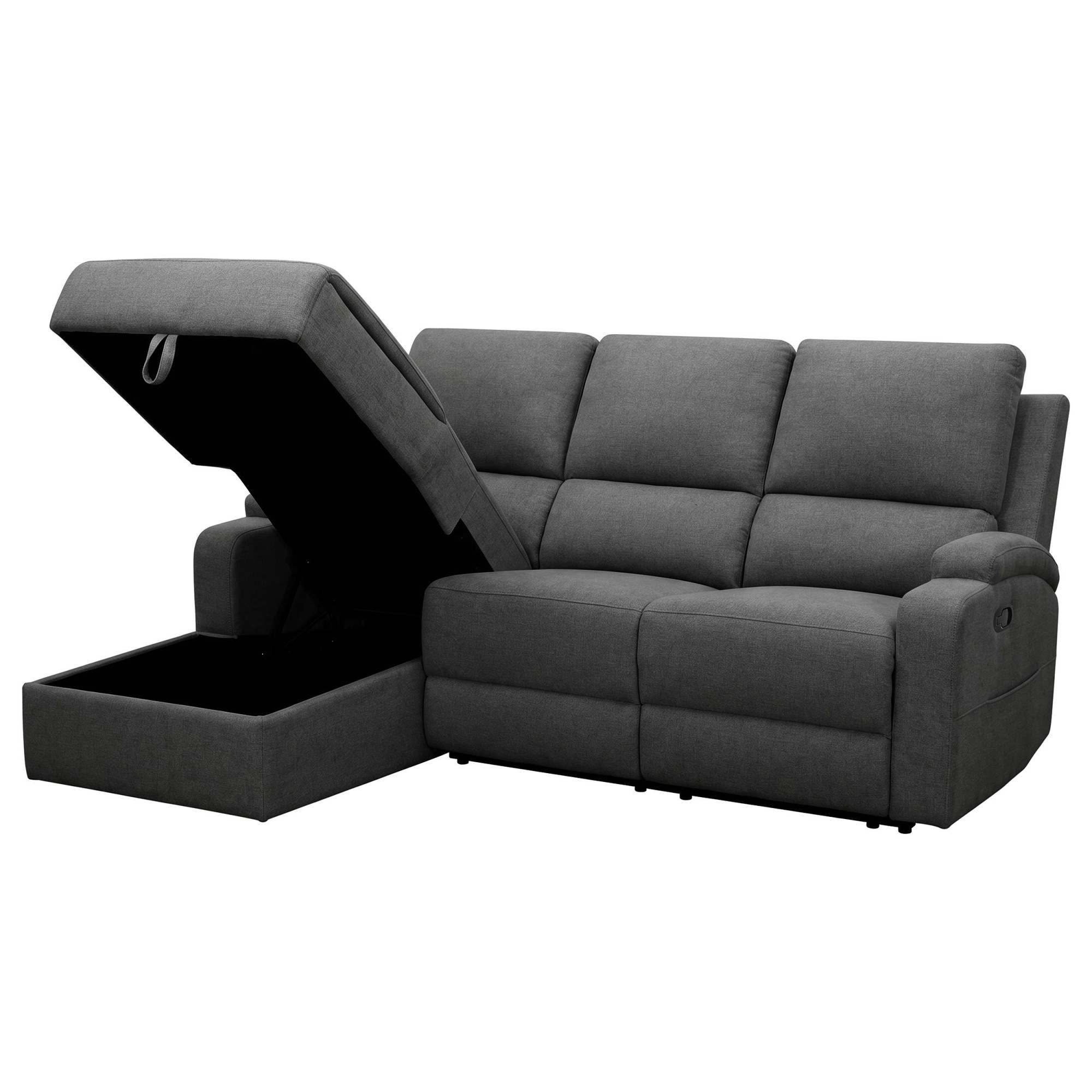 OTTO home Ecksofa »NAPORI Struktur, Multimediasofa, L-Form« man. oder elektr. Relaxfuntion, USB-A bei elektr. Variante, Staukasten