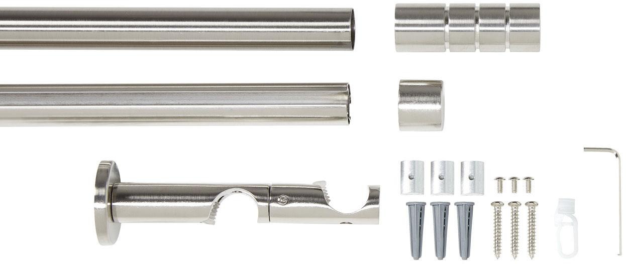 Good Life Kombi-Vorhangstange "Ranura" Ø 20 mm 2 läufig-läufig Fixmaß günstig online kaufen