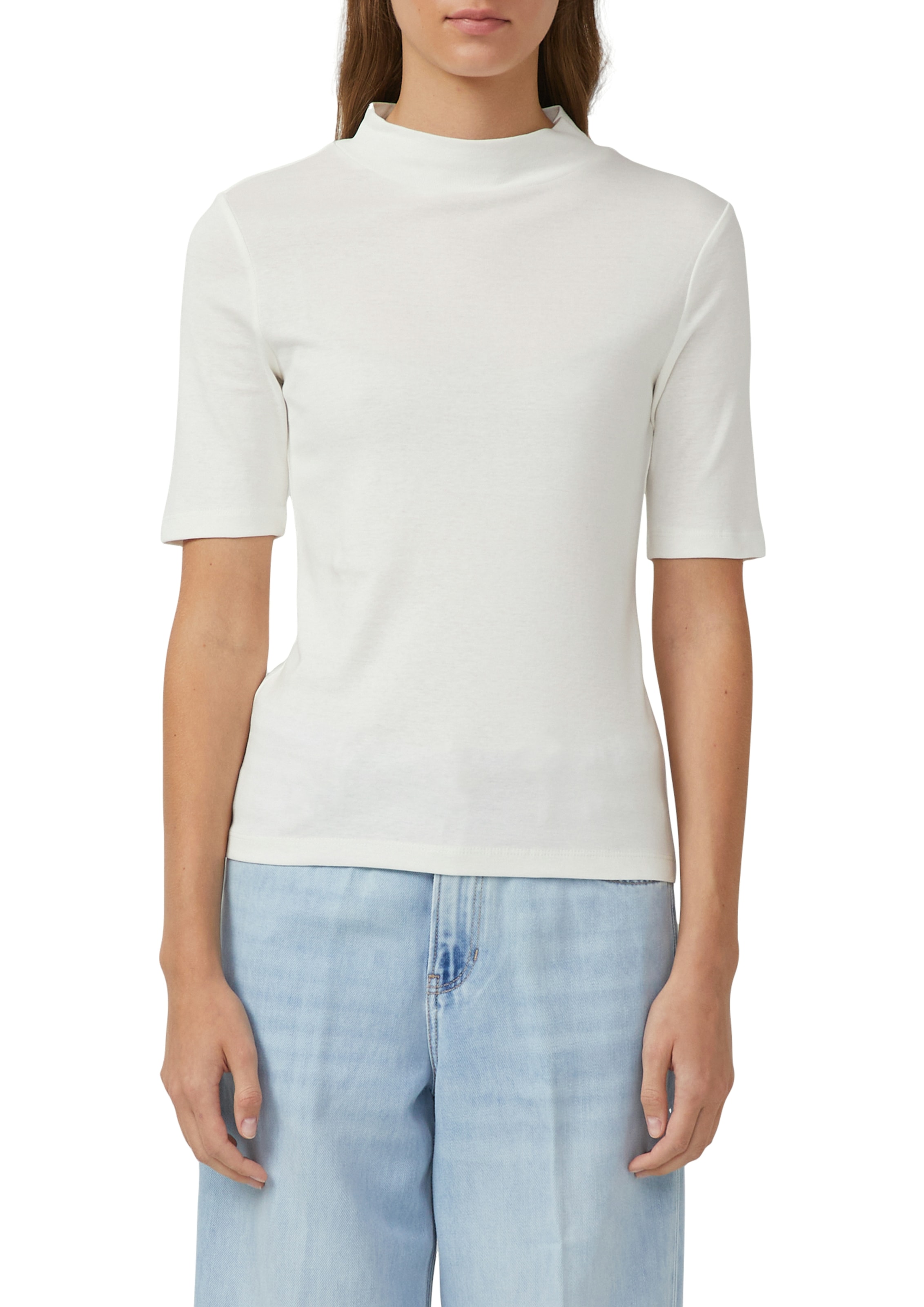 s.Oliver T-Shirt, Sommershirt mit Stehkragen und in Ripp-Optik günstig online kaufen