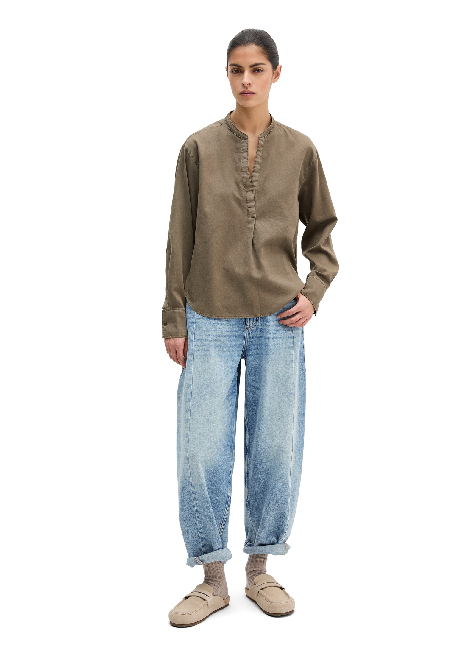 Marc O'Polo Langarmbluse »aus Baumwoll-Satin«