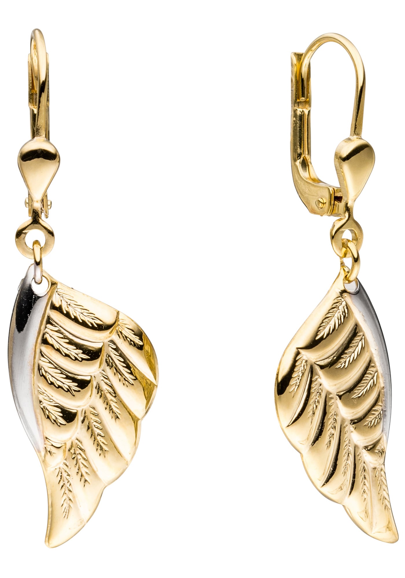 Paar online kaufen BAUR Ohrhänger Gold JOBO »Flügel«, 333 bicolor |