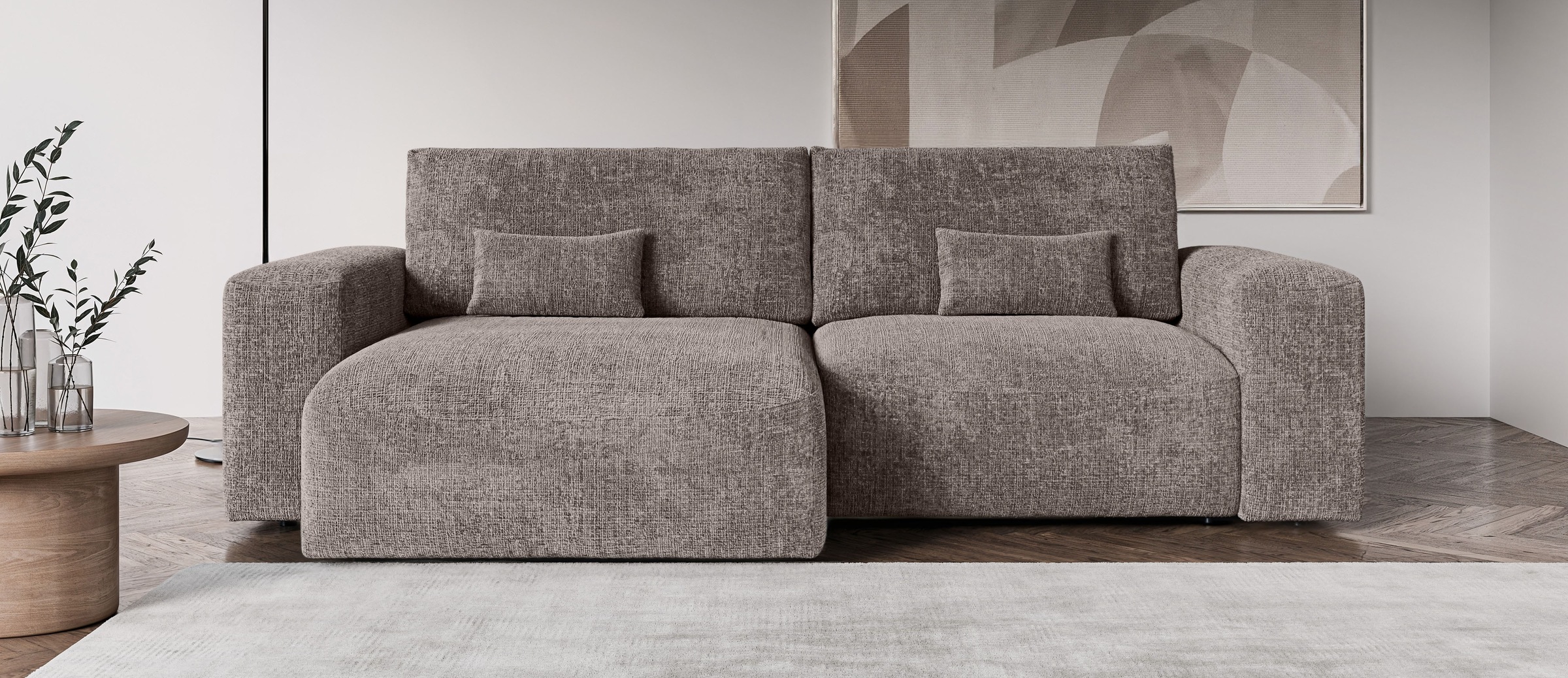 OTTO home Ecksofa "MATTS Schlafsofa mit Bettkasten, Maße B/T/H: 265/159/89 günstig online kaufen