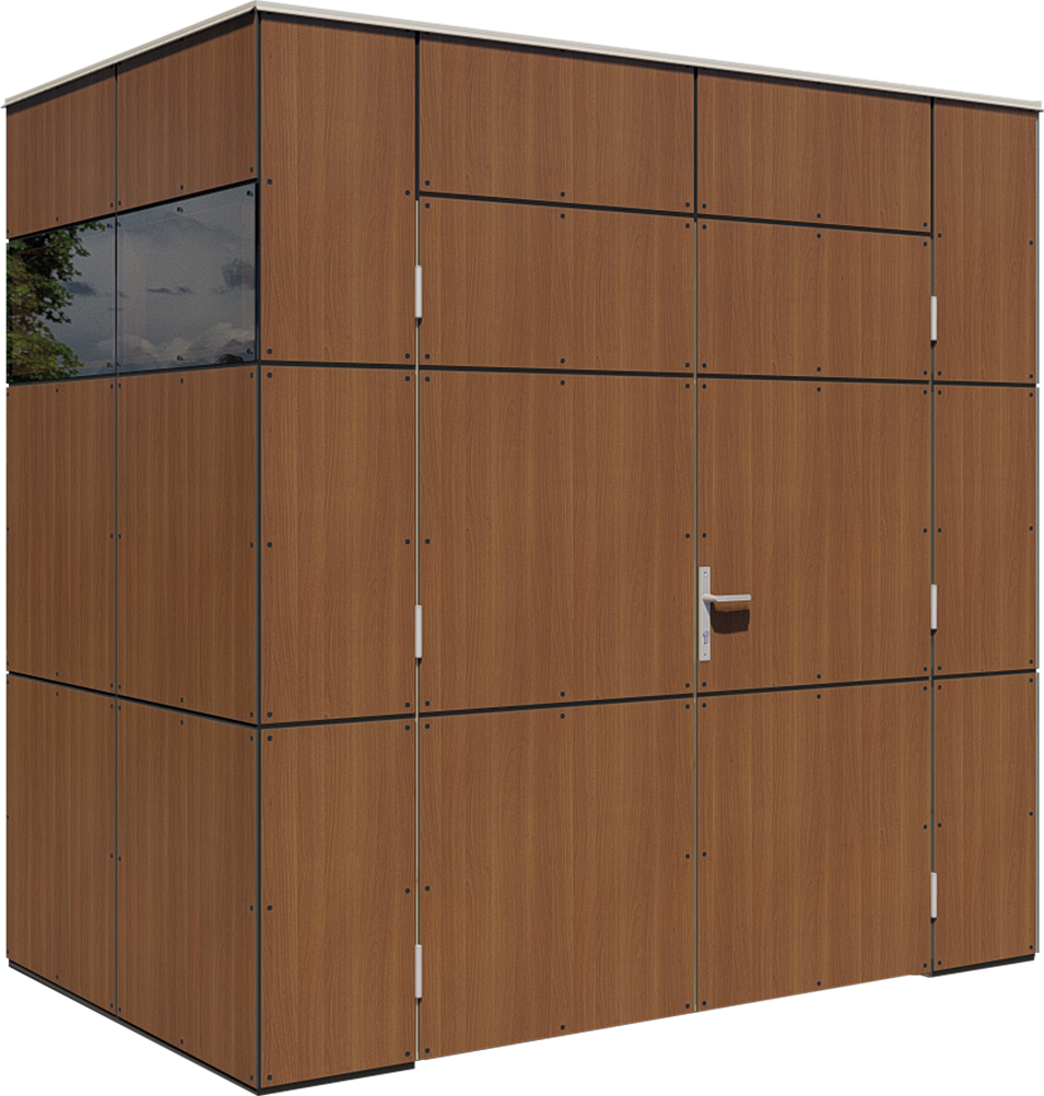 BERTILO Gartenhaus »HPL Mini, in verschiedenen Farben«, Fassaden-HPL in Architekturqualität, witterungsbeständig, farbstabil