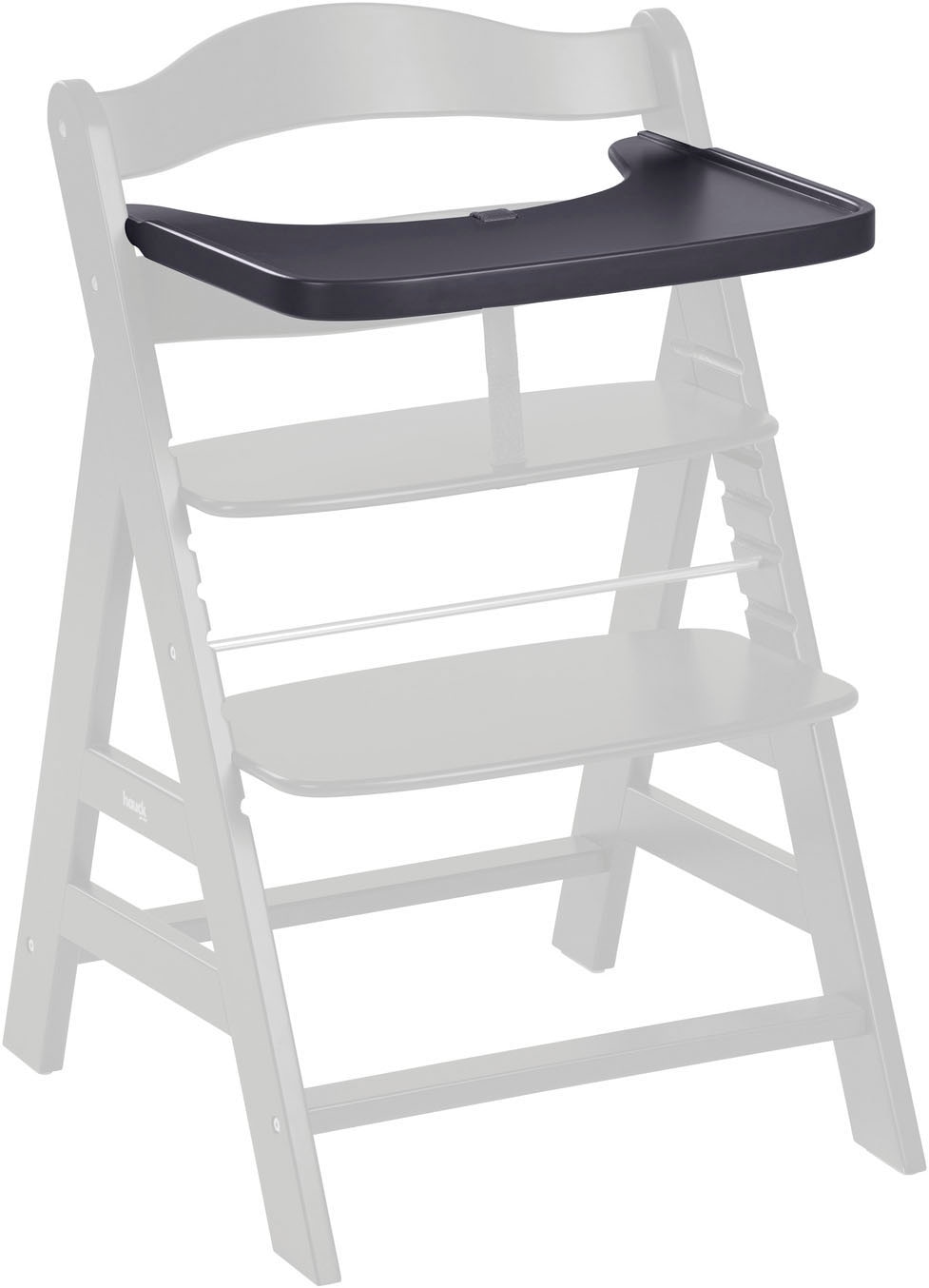 Hauck Hochstuhltablett »Alpha Wooden Tray Essbrett, Dark Grey«, FSC® - schützt Wald - weltweit