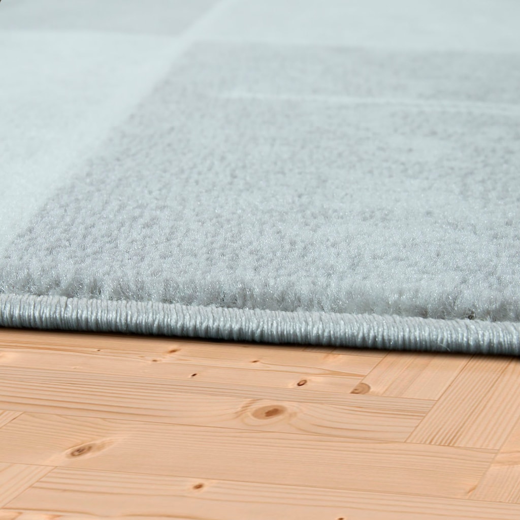 Paco Home Teppich »Sinai 057«, rechteckig, Kurzflor, Karo Muster mit Marmor Optik, ideal im Flur & Schlafzimmer