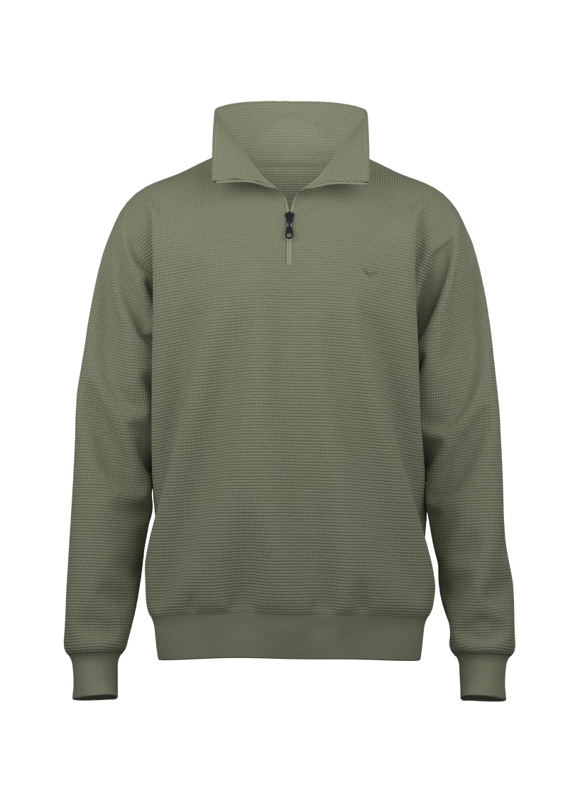 Trigema Sweatshirt "TRIGEMA Troyer in Waffeloptik" günstig online kaufen