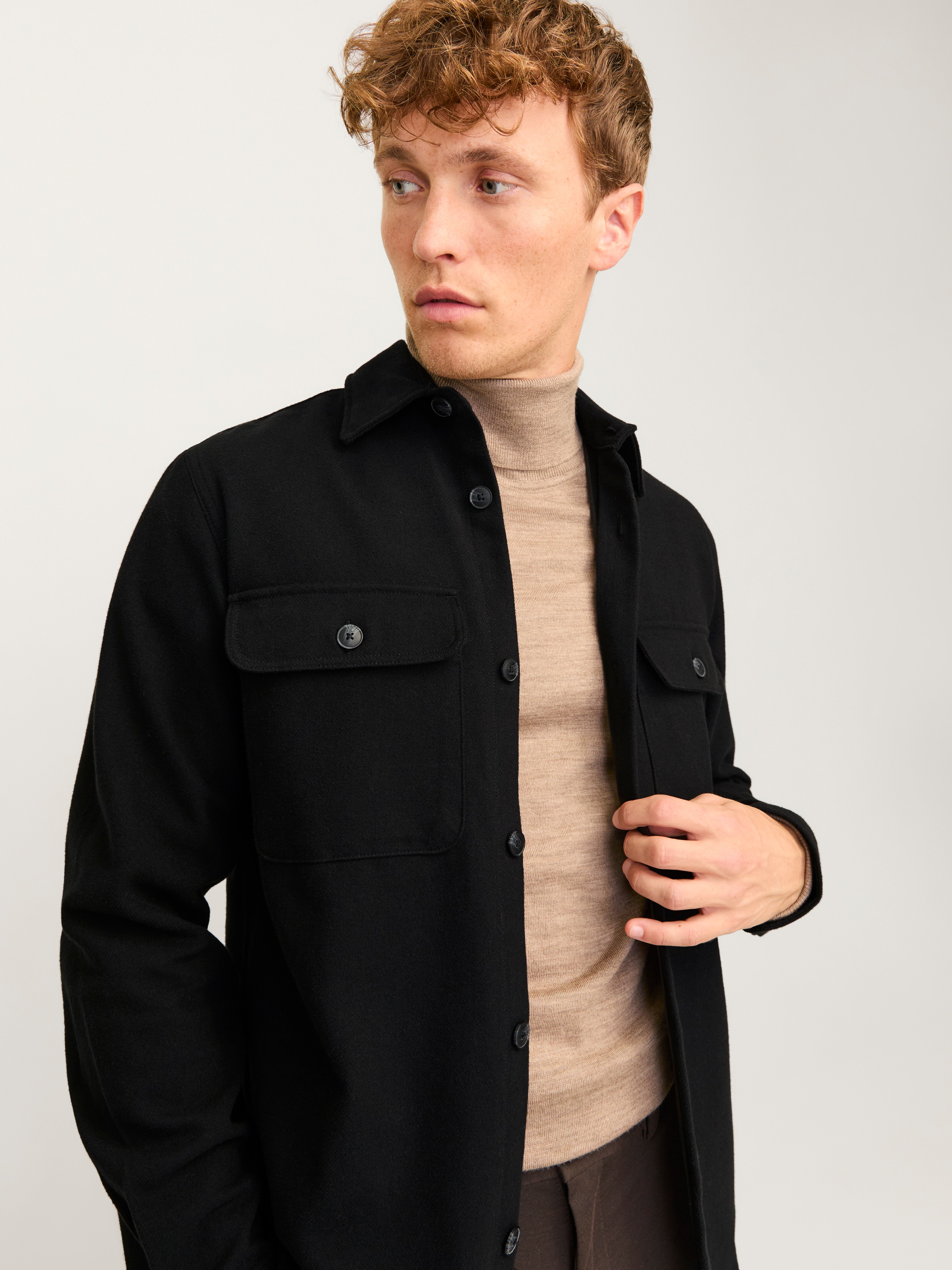 Jack & Jones Langarmhemd "JPRRAYMOND MELANGE SOLID LS OVERSHIRT SN" günstig online kaufen