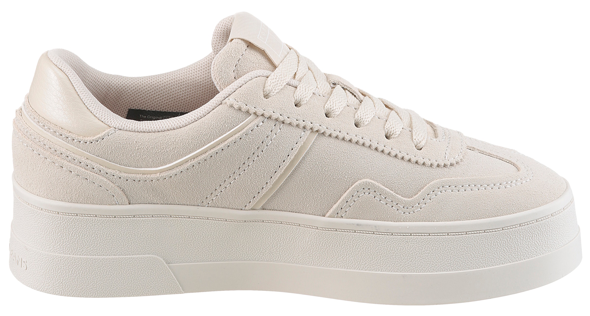 Tommy Jeans Plateausneaker »THE GREENWICH FLATFORM ELEVATED«, Schnürschuh, Freitzeitschuh, Halbschuh mit Logo-Aufnäher