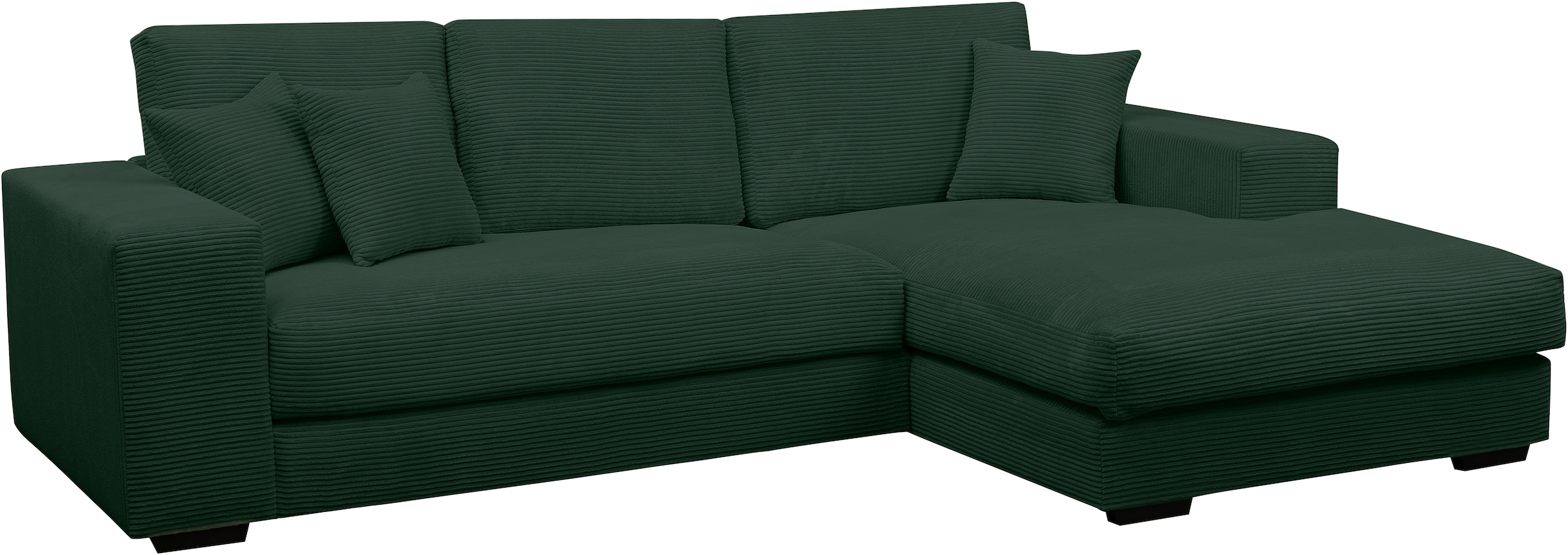 WERK2 Ecksofa »Eden modern und zeitlos, geschmackvolles Sofa, Breite 286cm, L-Form«, Design Ecksofa in Cord mit besonders weichem Sitzkomfort