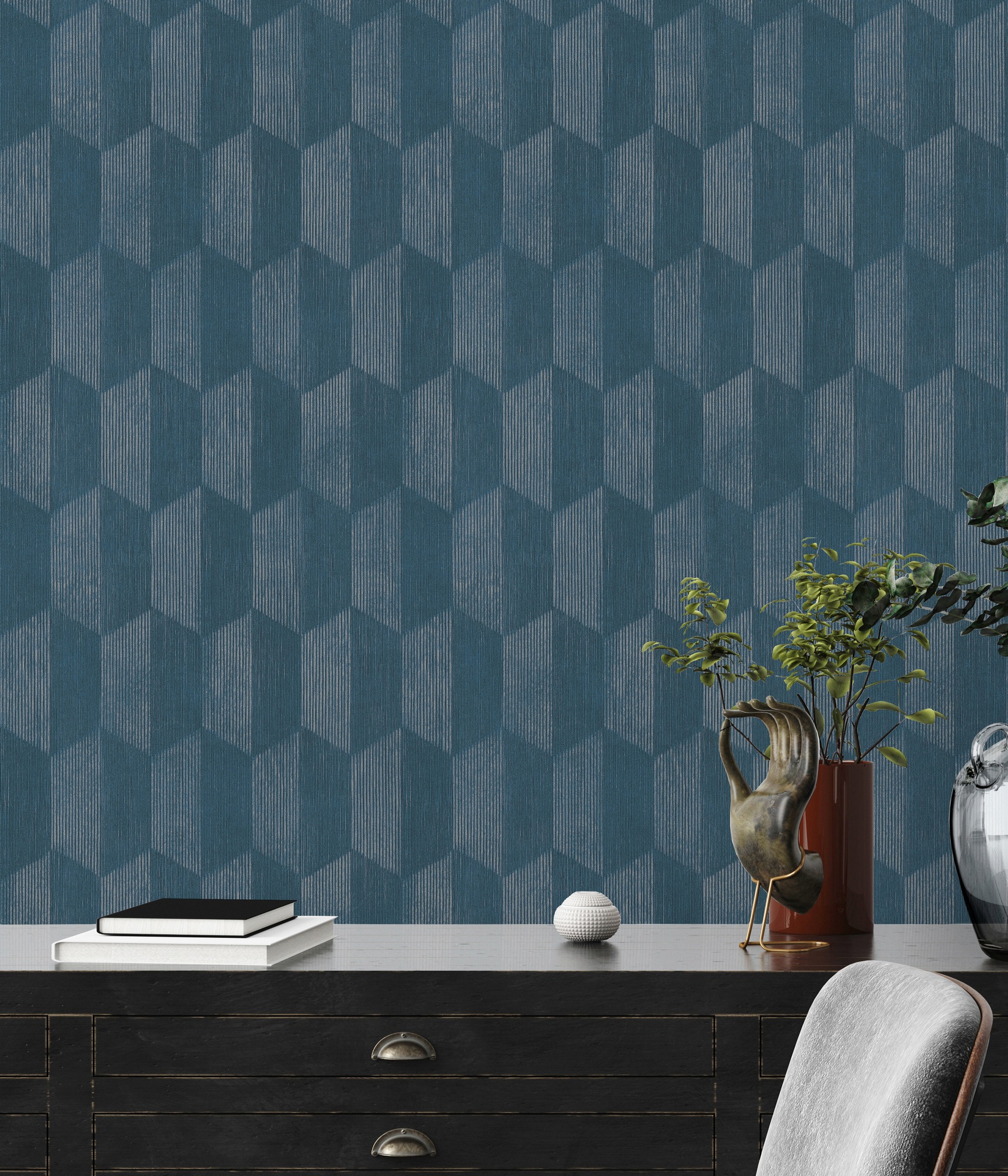 A.S. Création Vliestapete »Geo Effect«, 3D-Optik-metallic-geometrisch, Geometrische Tapete 3D Effekt Tapeten Wohnzimmer Schlafzimmer Küche
