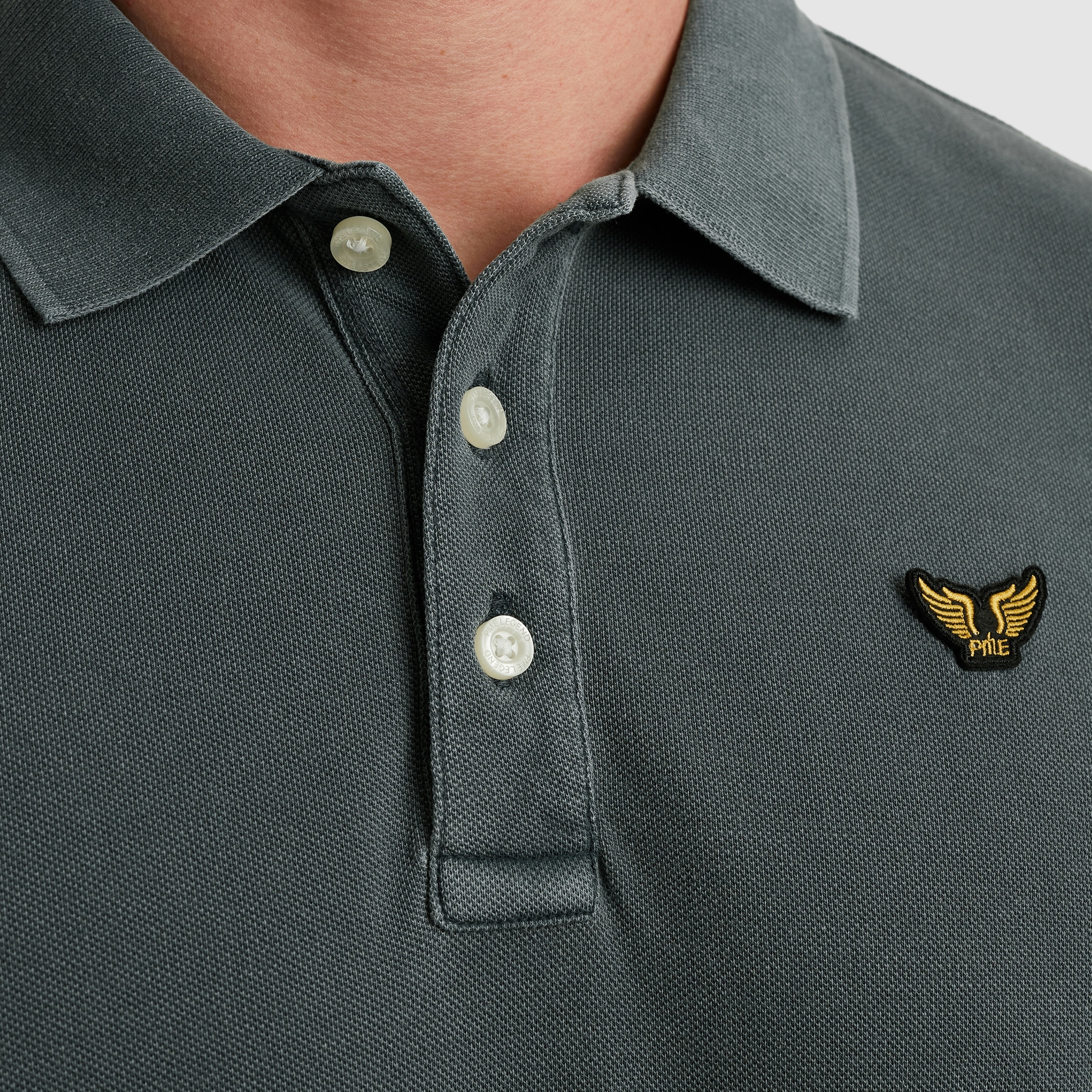 PME LEGEND Poloshirt »Short sleeve polo garment dyed pique«, mit Logo Stickerei