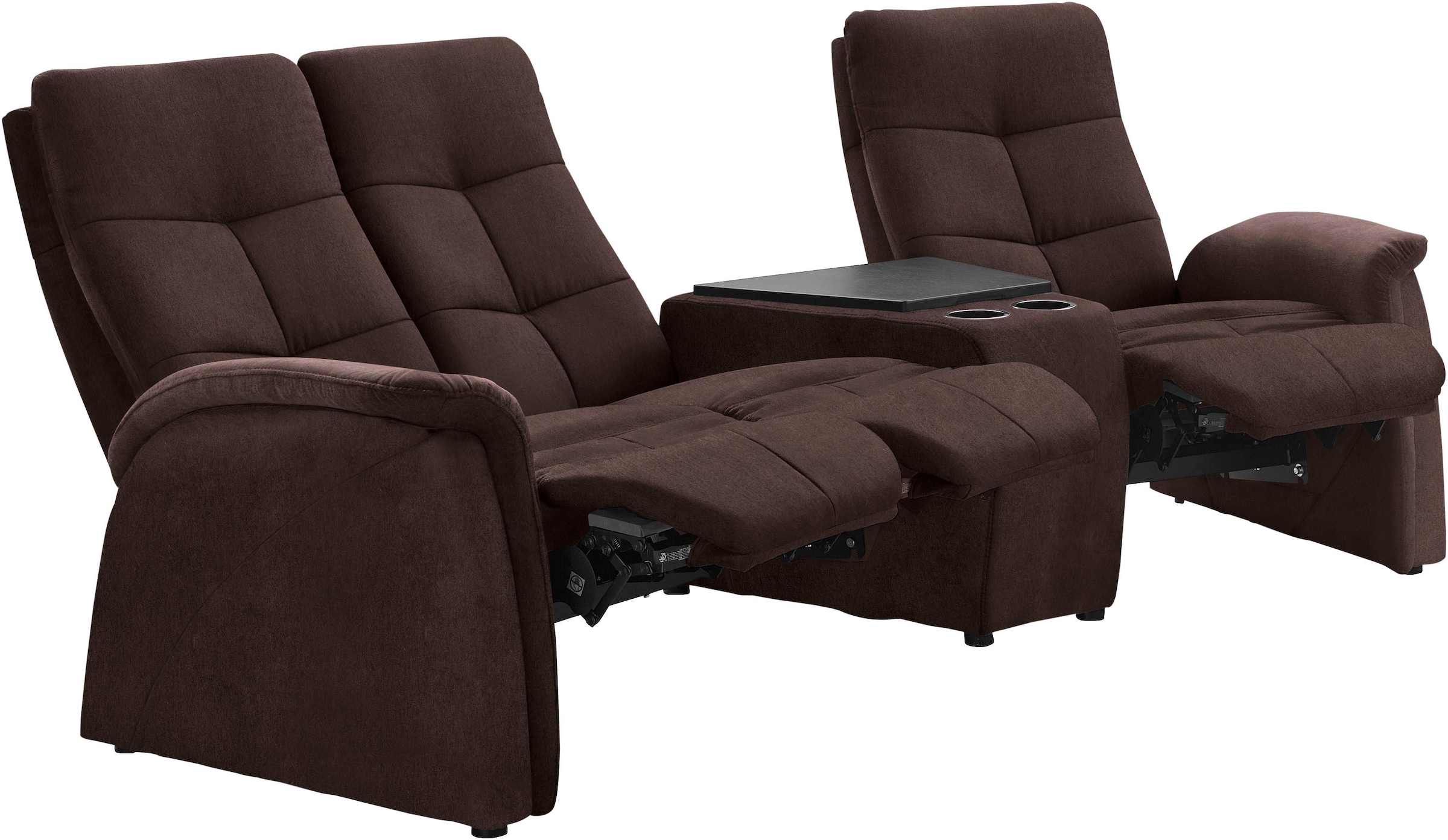exxpo - sofa fashion 3-Sitzer »Tivoli, Kinosofa mit Relaxfunktion, mit Ablagetisch und Stauraum«, bequem und komfortabel, hohe Rückenlehne