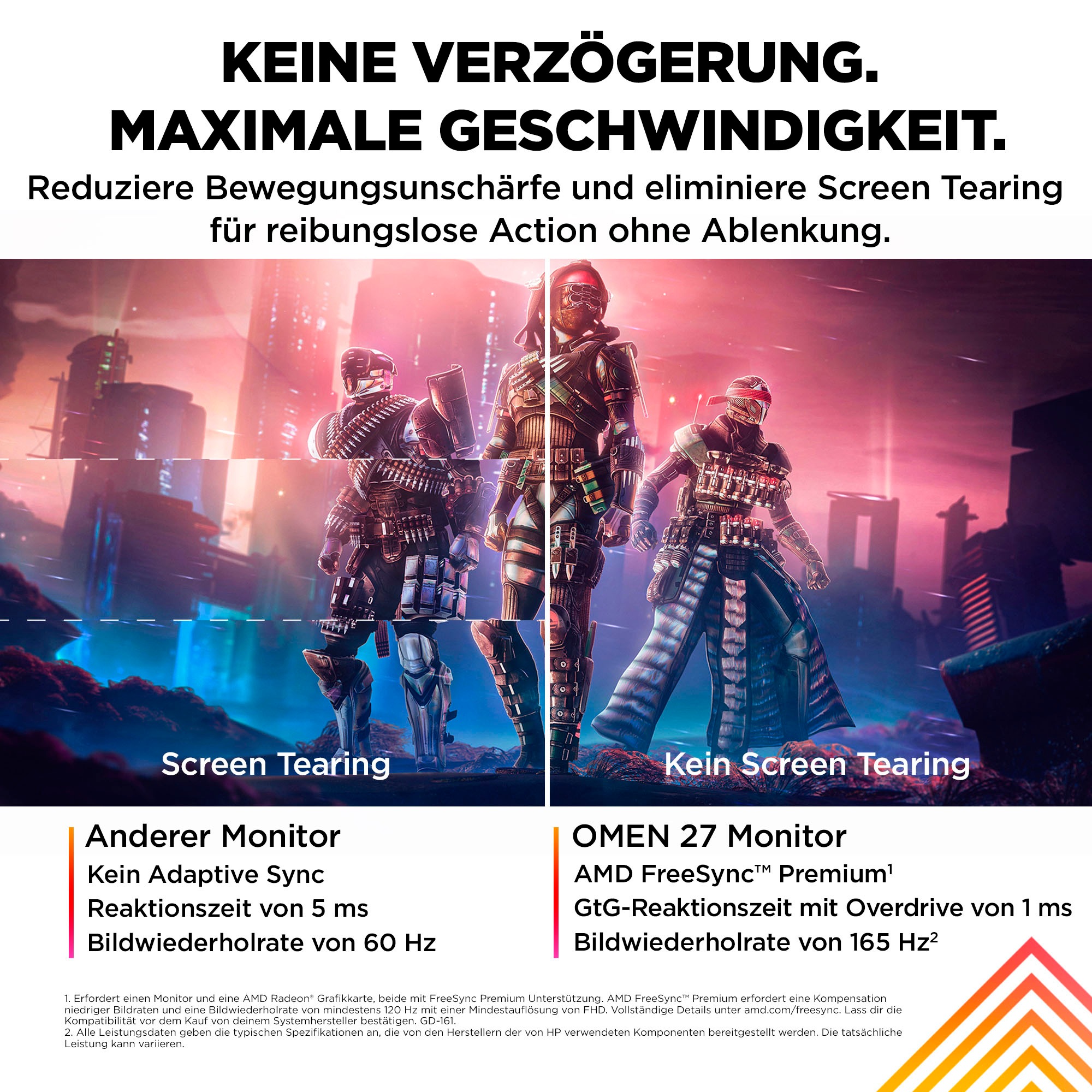 HP Gaming-Monitor »OMEN 27 G2 (HSD-0155-A)«, 69 cm/27 Zoll, 1920 x 1080 px, Full HD, 1 ms Reaktionszeit, 165 Hz