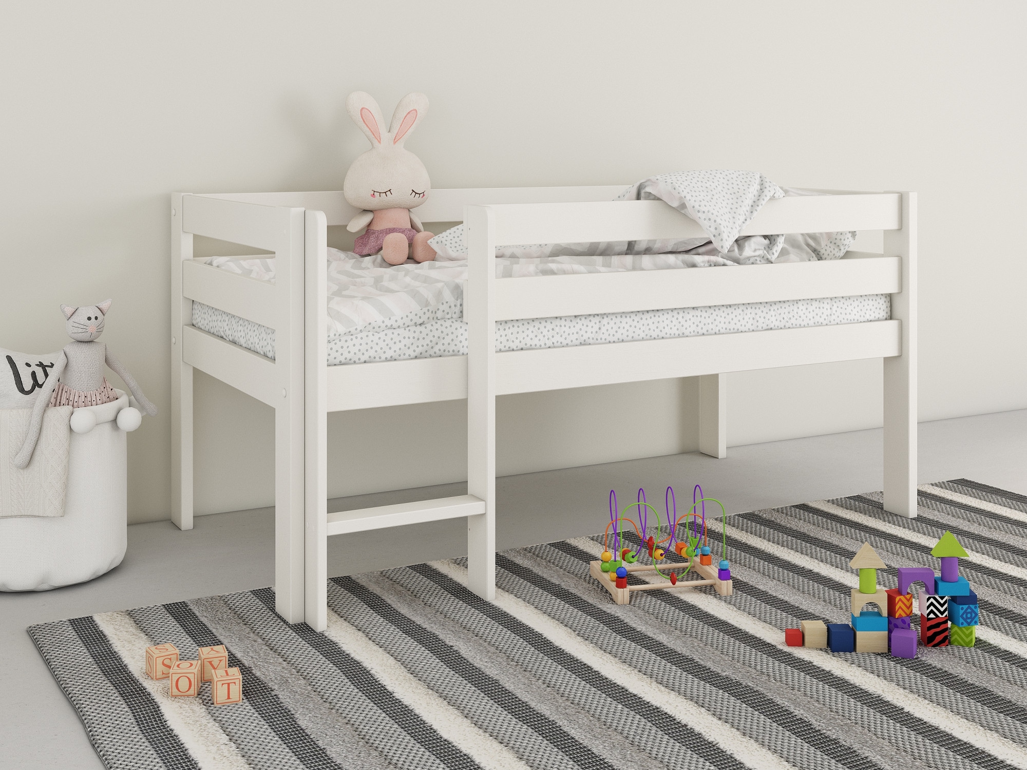 OTTO home Kinderbett ""Tide", Halbhochbett, zertifiziertes Massivholz" aus günstig online kaufen