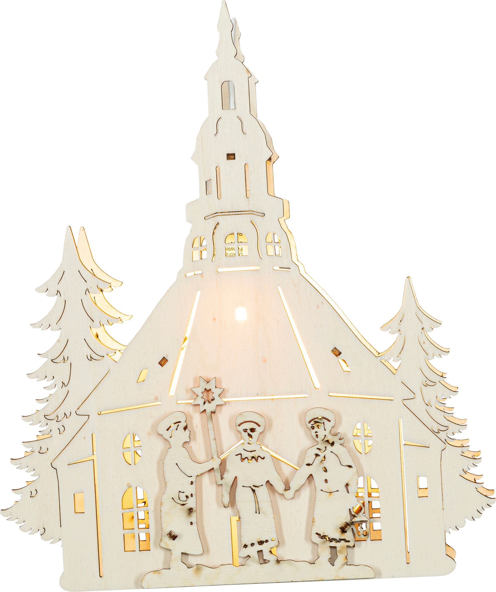 SAICO Original LED Fensterbild "Seiffener Kirche, inkl. LED-Leuchtmittel, w günstig online kaufen