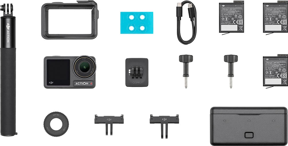 Ultra Camcorder Adventure 4K Bluetooth »Osmo WLAN HD, (Wi-Fi)- 4 | DJI BAUR Combo«, Action