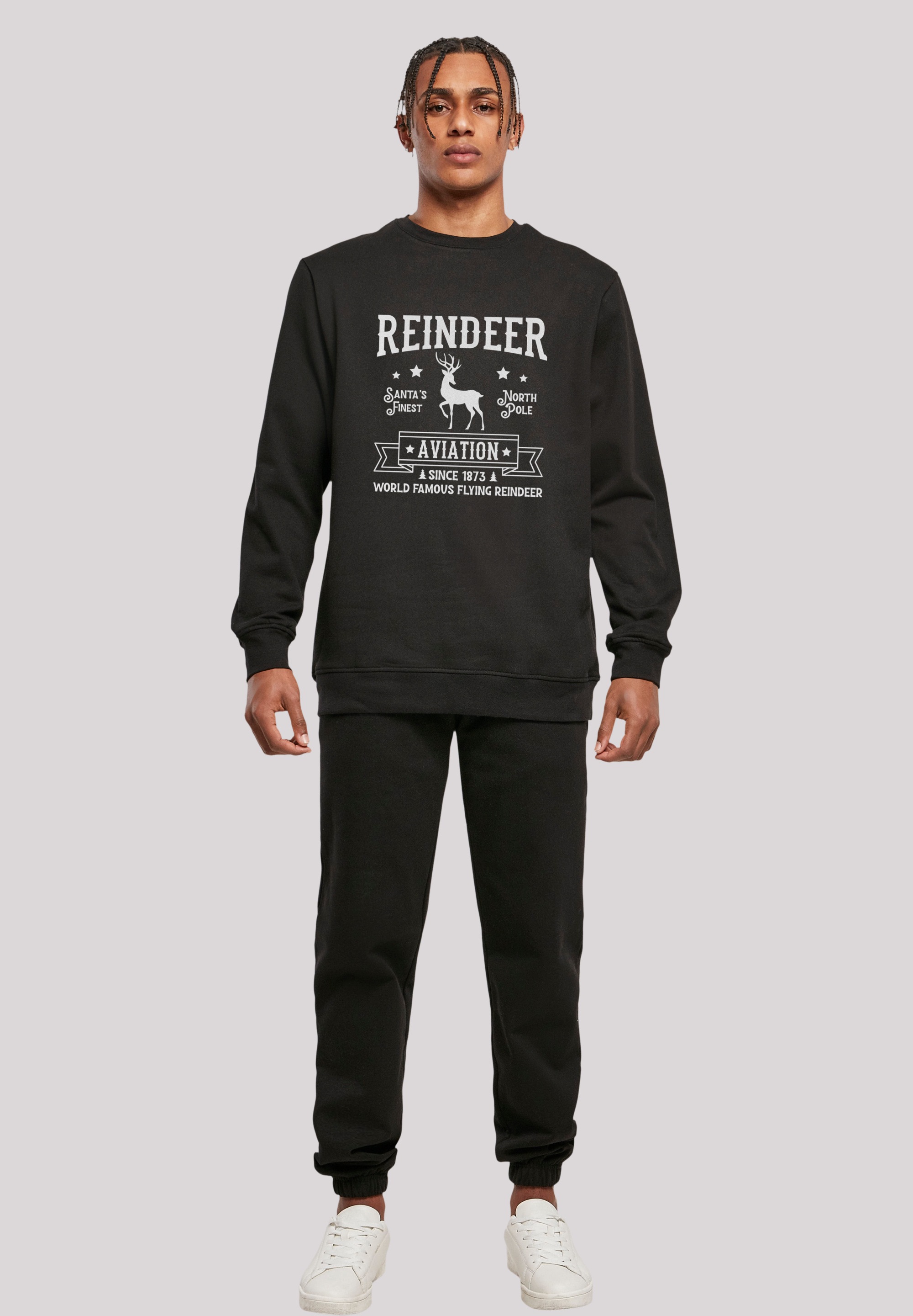 F4NT4STIC Sweatshirt »Reindeer Aviation Retro Weihnachten Sign« Premium Qualität, Christmas Collection