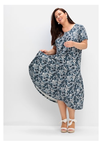 Sheego Jerseykleid »Große Größen«, mit Blumendruck, in Midilänge kaufen