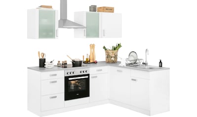 wiho Küchen Winkelküche »Husum«, mit E-Geräten, Stellbreite 220 x 170 cm kaufen