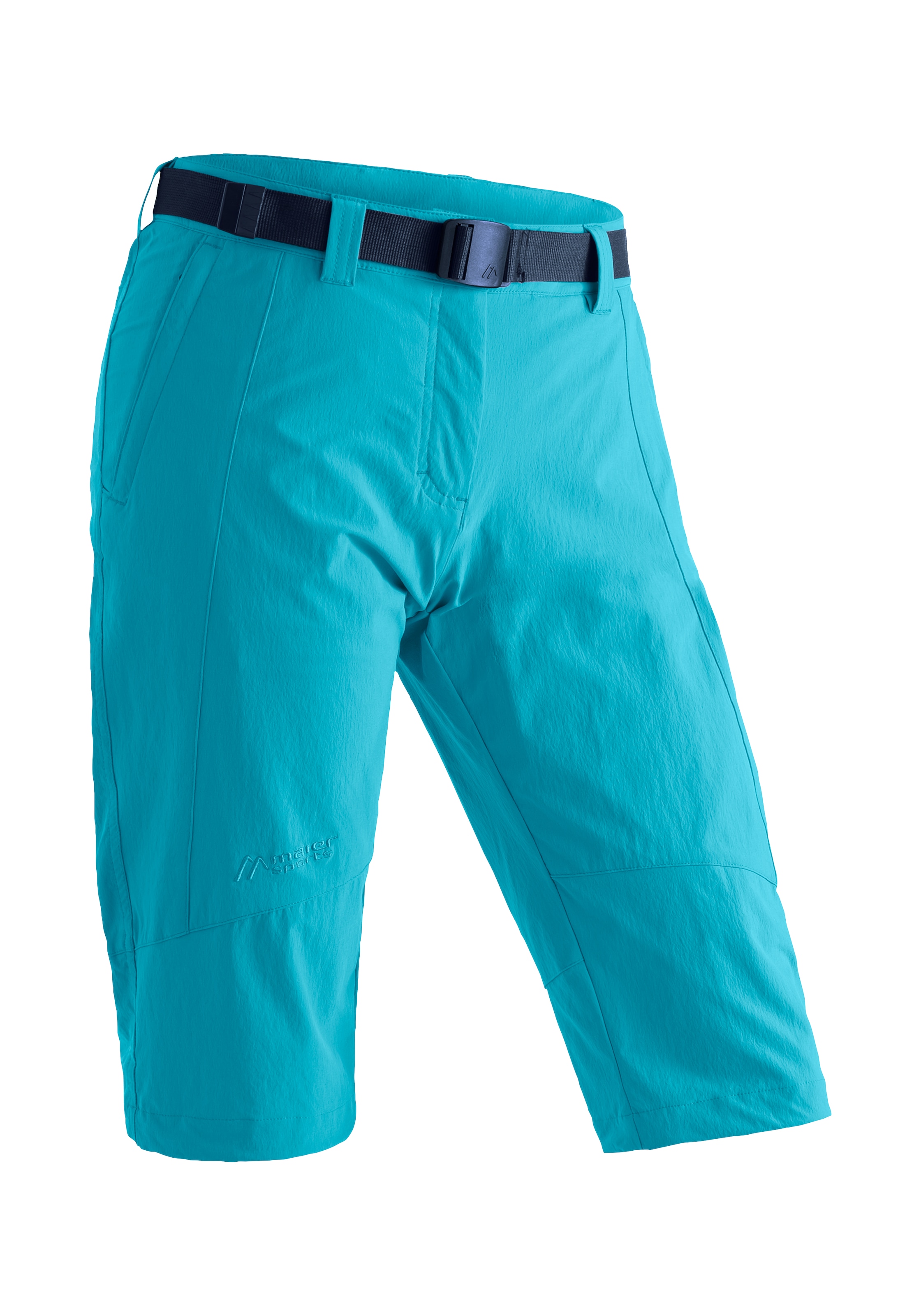 Maier Sports Caprihose "Kluane", Damen Shorts, kurze Wanderhose, Outdoorhose mit 2 Taschen, Regular Fit