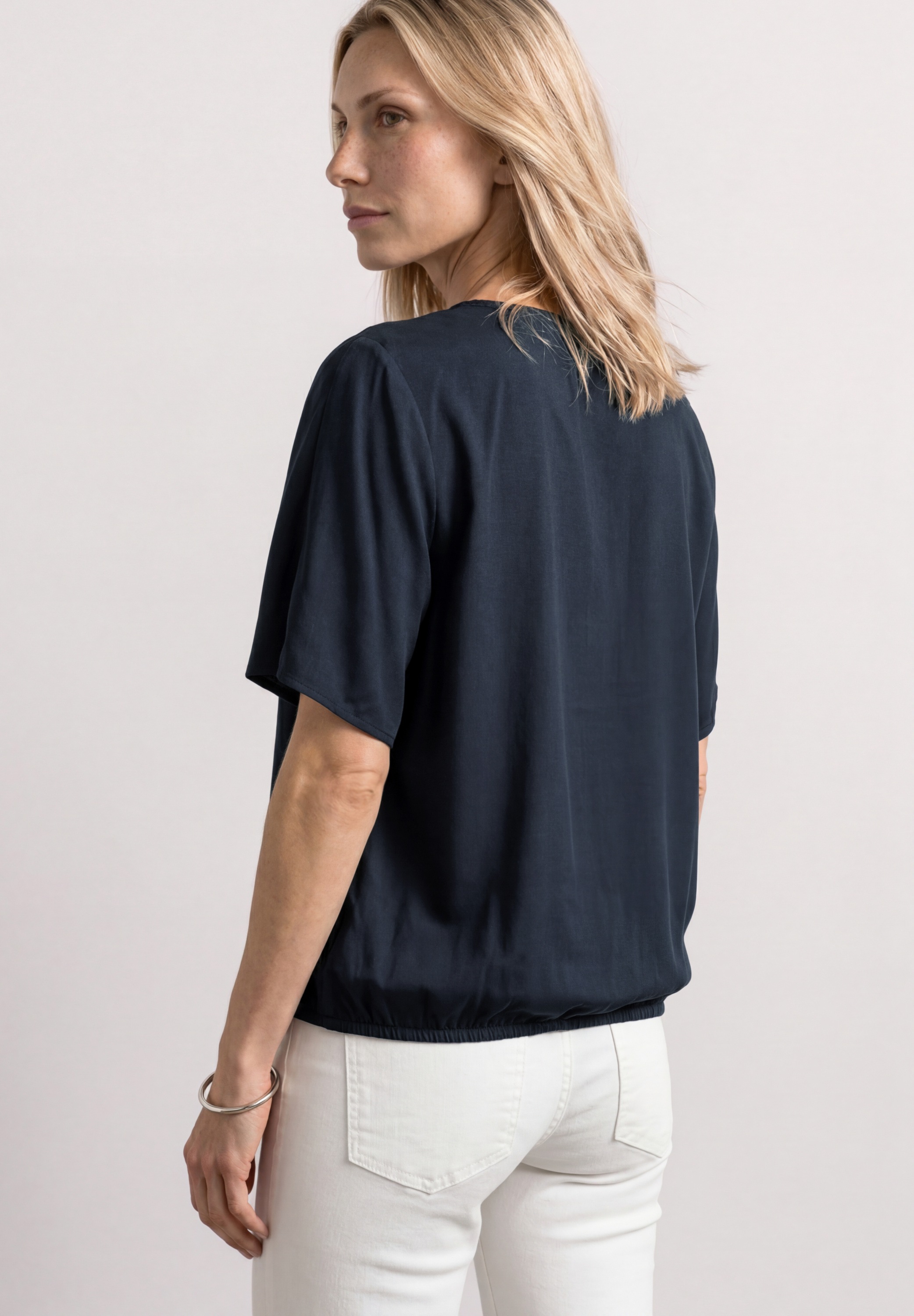STREET ONE Kurzarmbluse aus softer Viskose